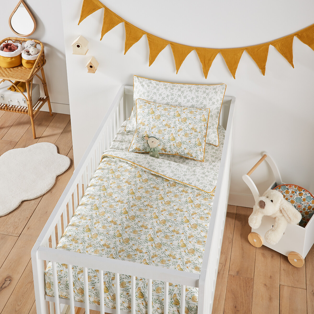 Complete Baby Nursery Bed Bedding Set Summer Duvet Bumper Fitted Sheet Pillow 