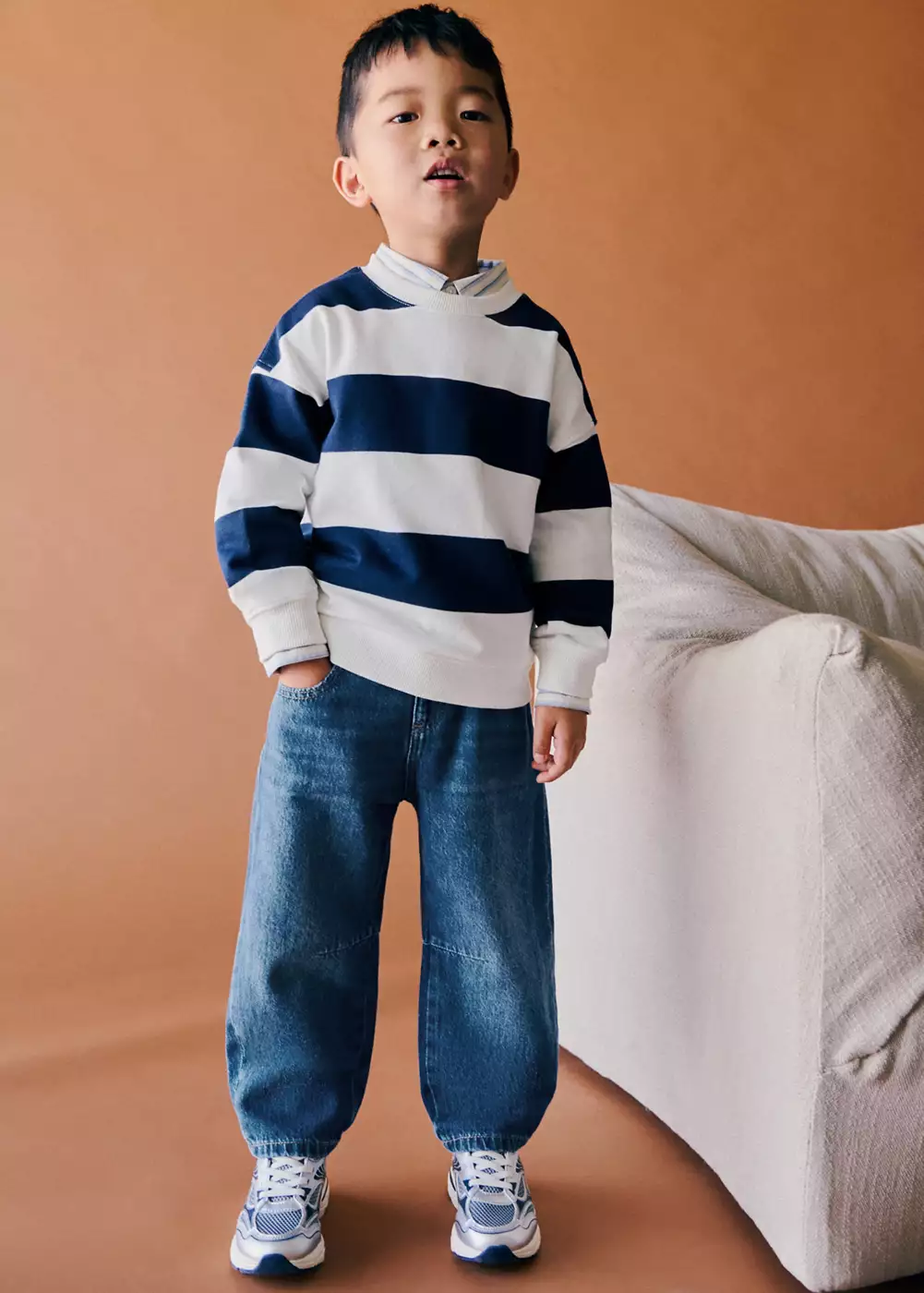 Jean balloon taille normale, MANGO BABY