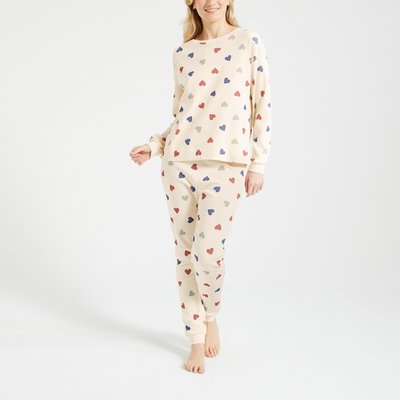 Pyjama met lange mouwen in 1x1 geribd tricot PETIT BATEAU