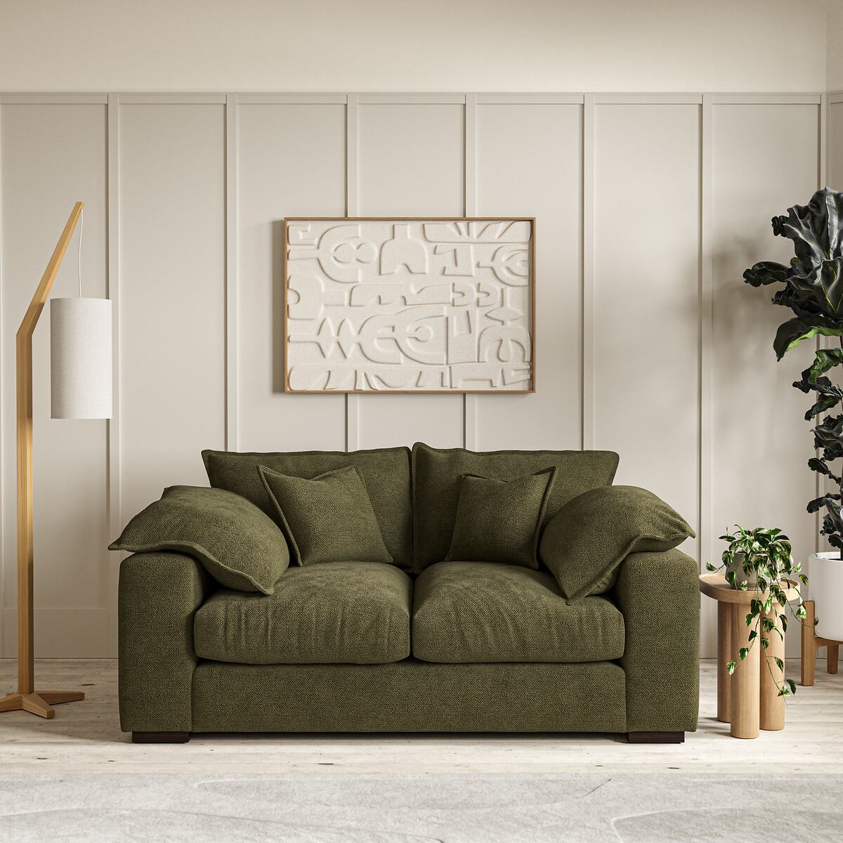 Camille Bouclé 2 Seater Sofa with Walnut Feet, ÉDITÉ