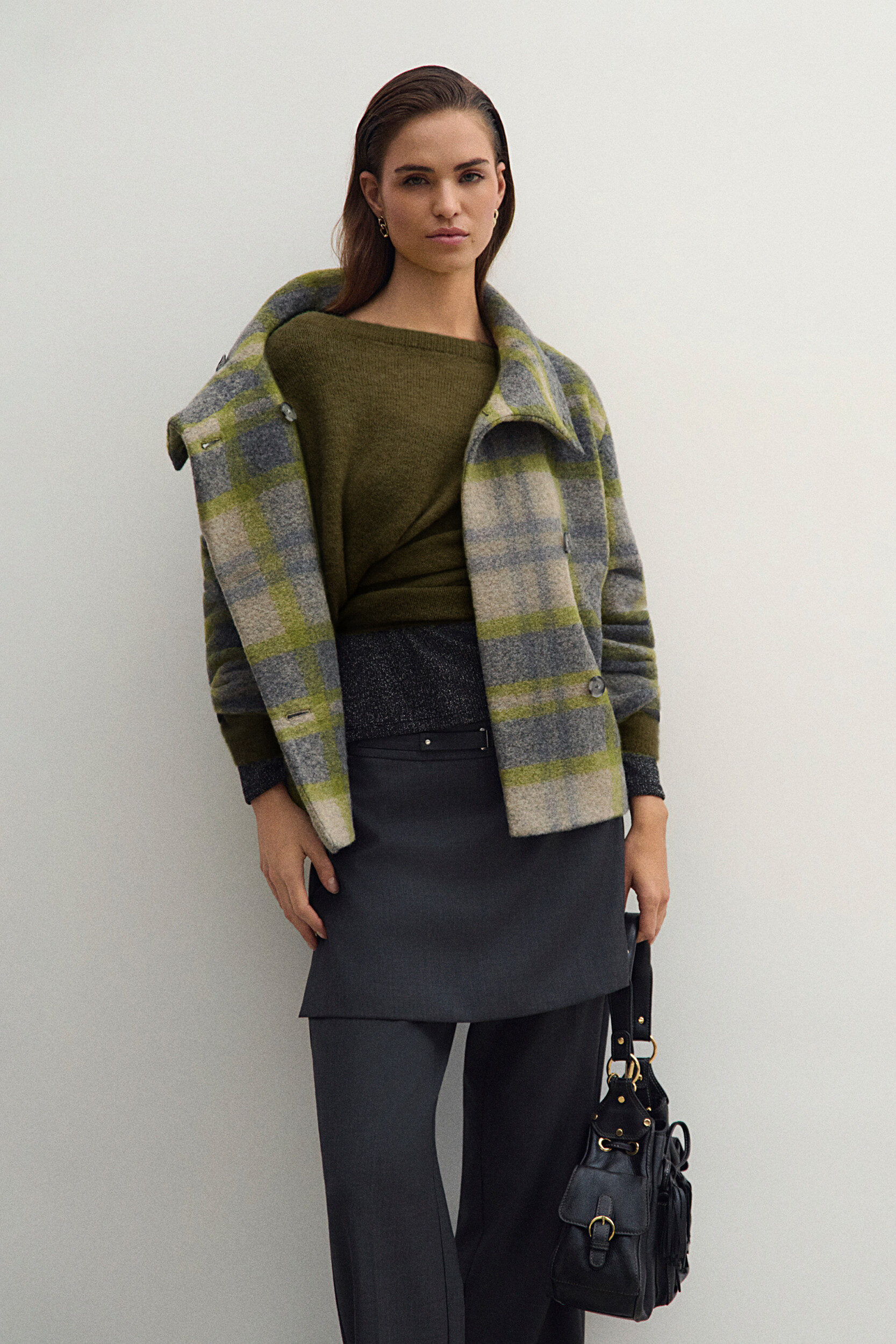 Manteau droit boutonné GCOMETECARREAU, CAROLL