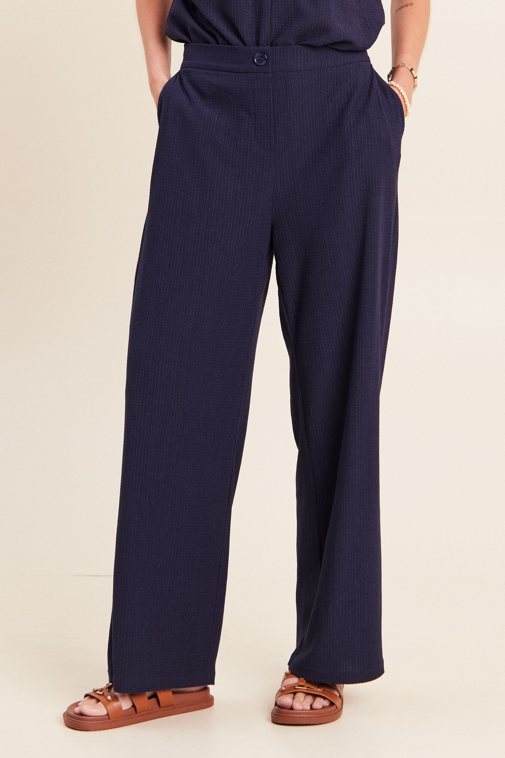 Pantalon large taille haute fluide, BREAL