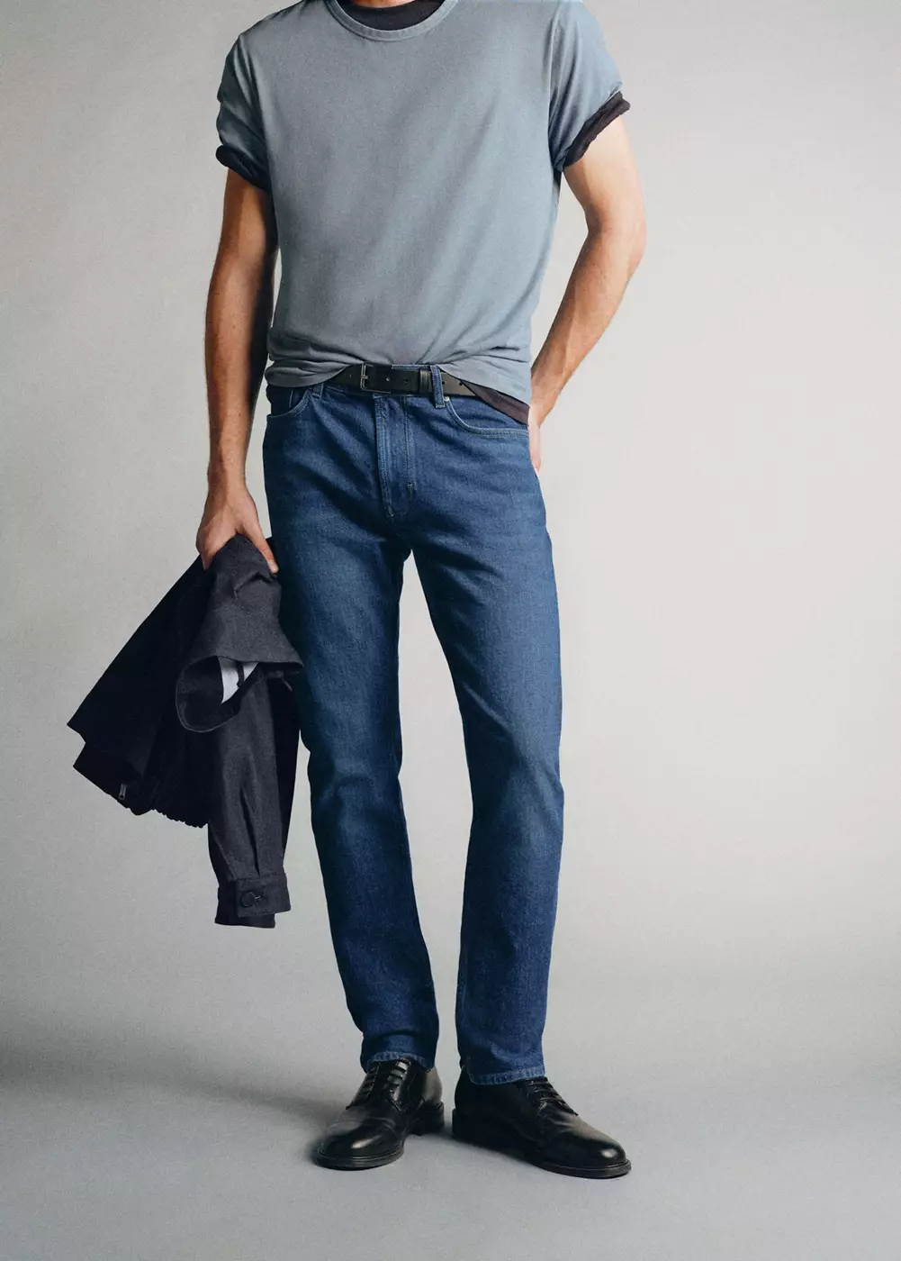 Jean slim fit en tissu Candiani, MANGO MAN