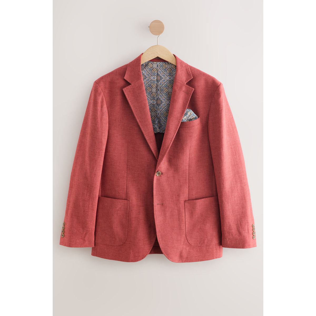 Blazer texturé en mélange de lin, NEXT