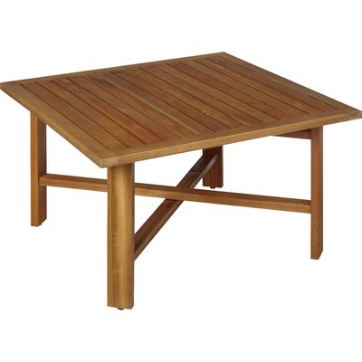 Table basse de jardin carrée en acacia - bois foncé bois, ESCALET ALINEA