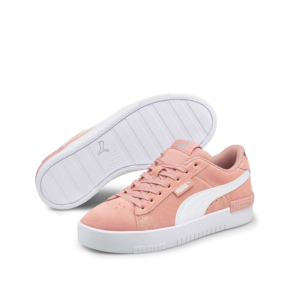 pink leather pumas