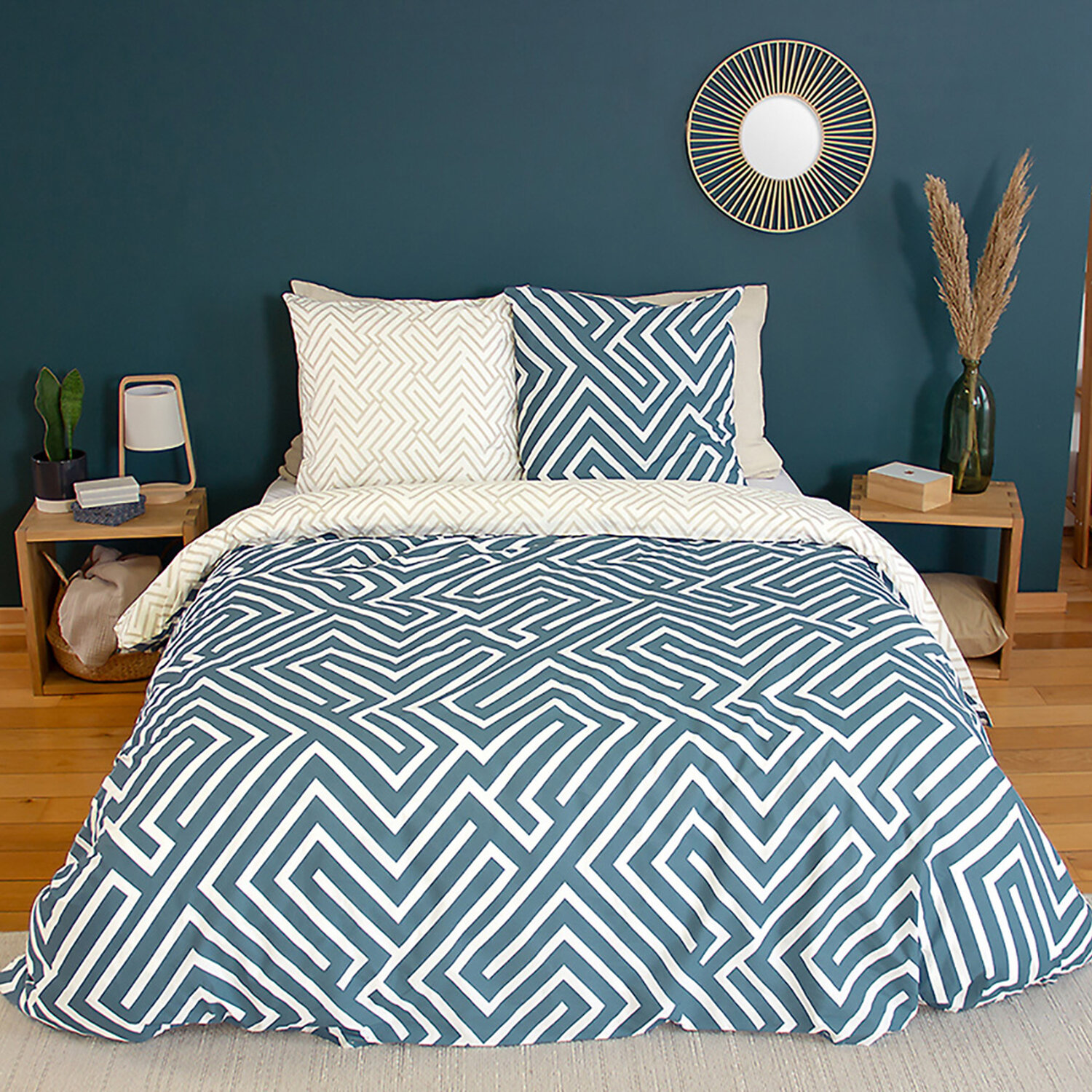 Parure de couette 100% coton, PHOSY, C DESIGN HOME TEXTILE