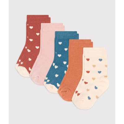 Pack of 5 Pairs of Crew Socks in Cotton Mix PETIT BATEAU