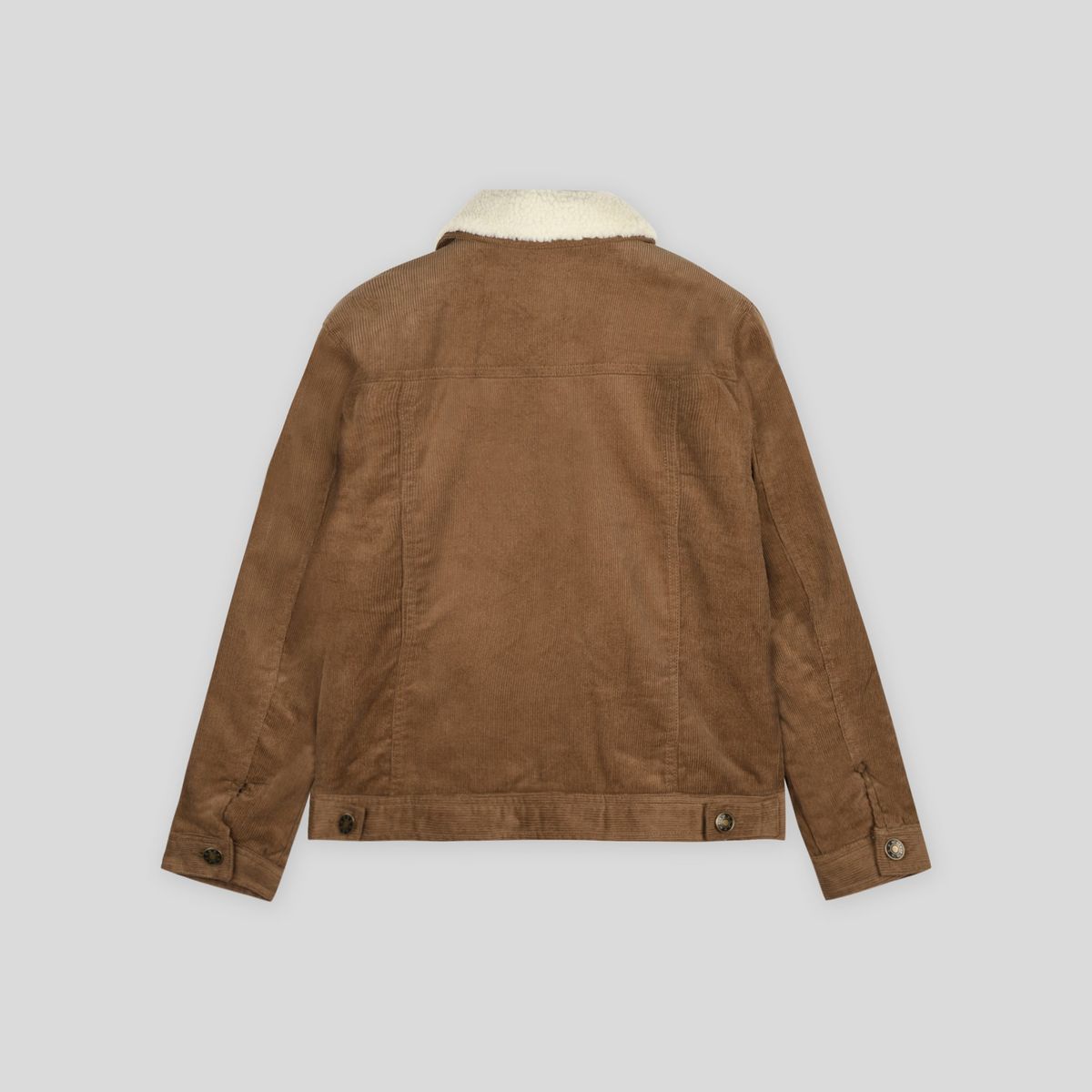 Veste en velours col amovible doubl e en moumoute camel Monoprix