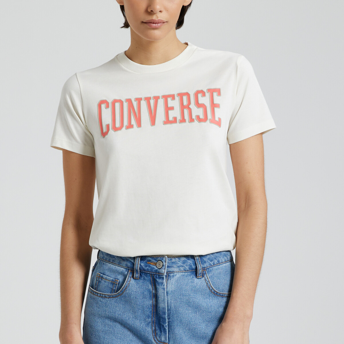 T shirt converse bianca donna store
