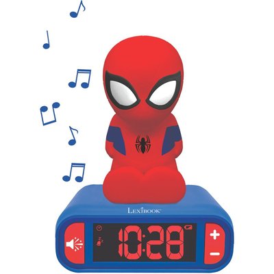 Réveil Avec Veilleuse En 3d Design Spiderman LEXIBOOK