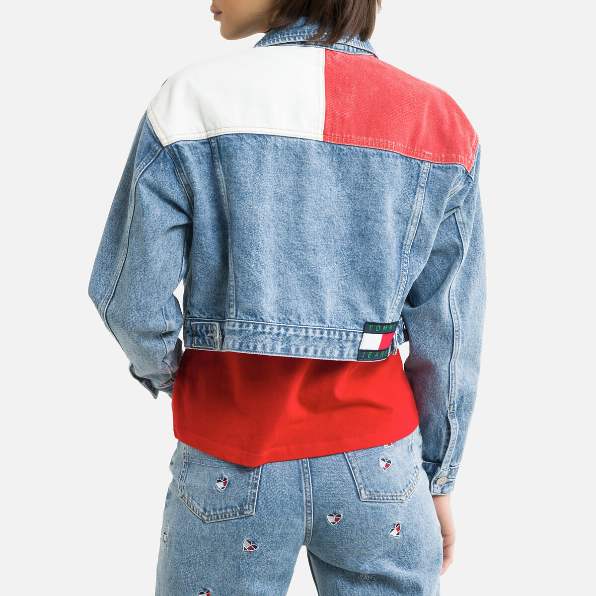 Logo denim cropped jacket light 