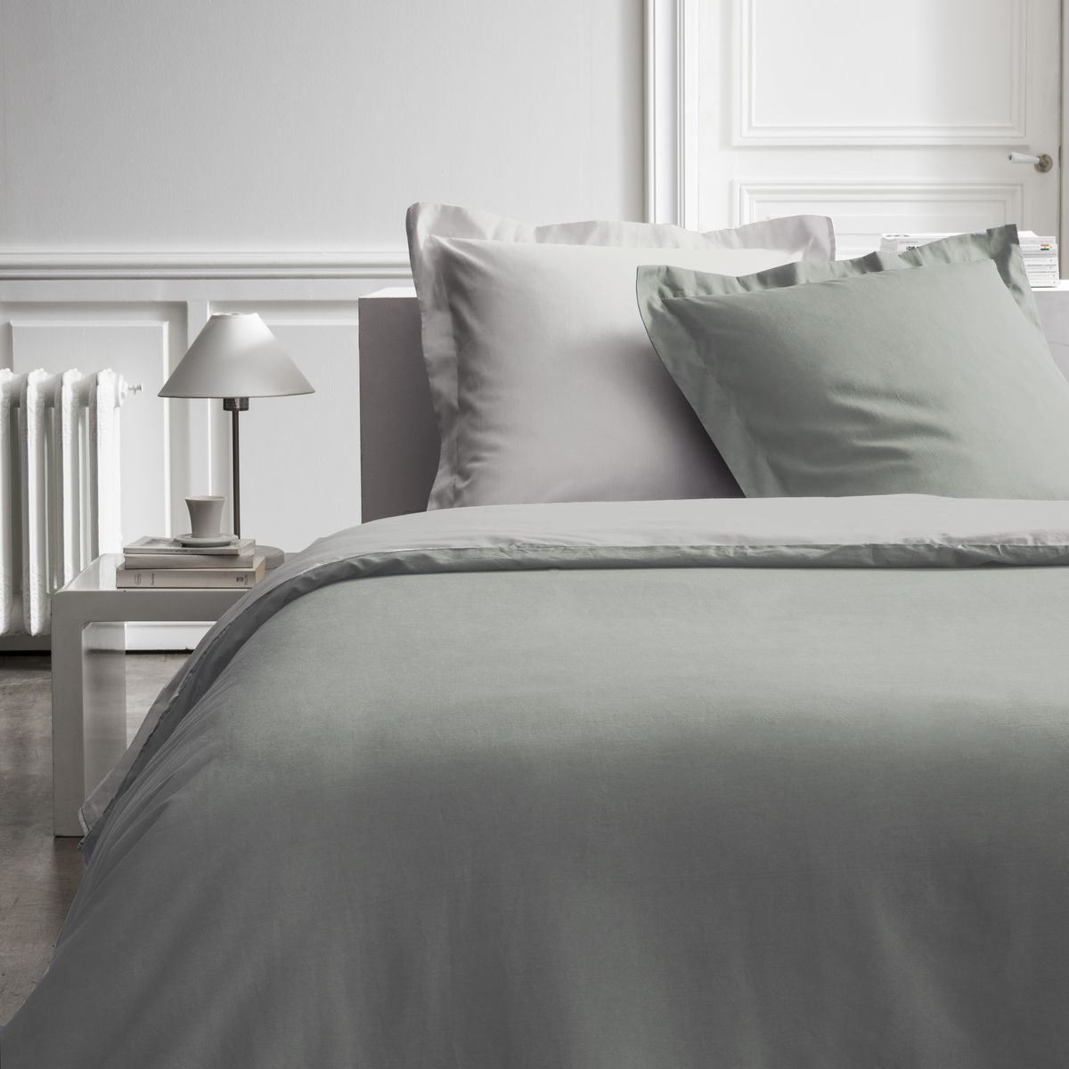 Parure de lit 2 personnes bicolore coton PRESTIGE, TODAY