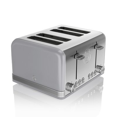 Retro 4-Slice Toaster - Grey - ST19020GRN SWAN