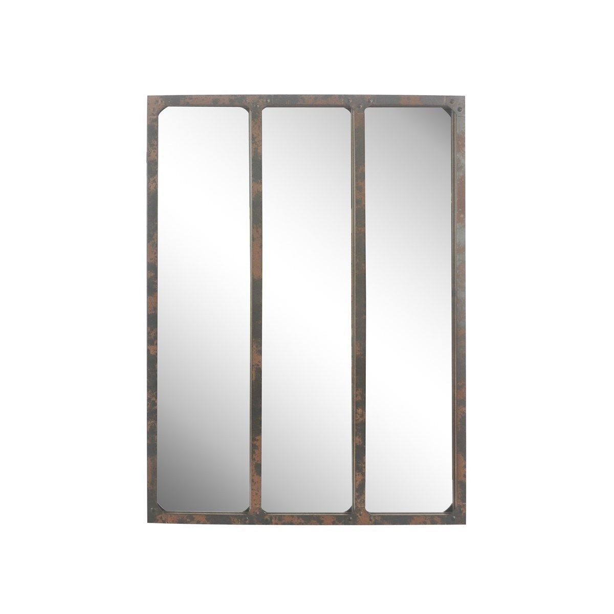 miroir industriel 3 bandes avec rivets