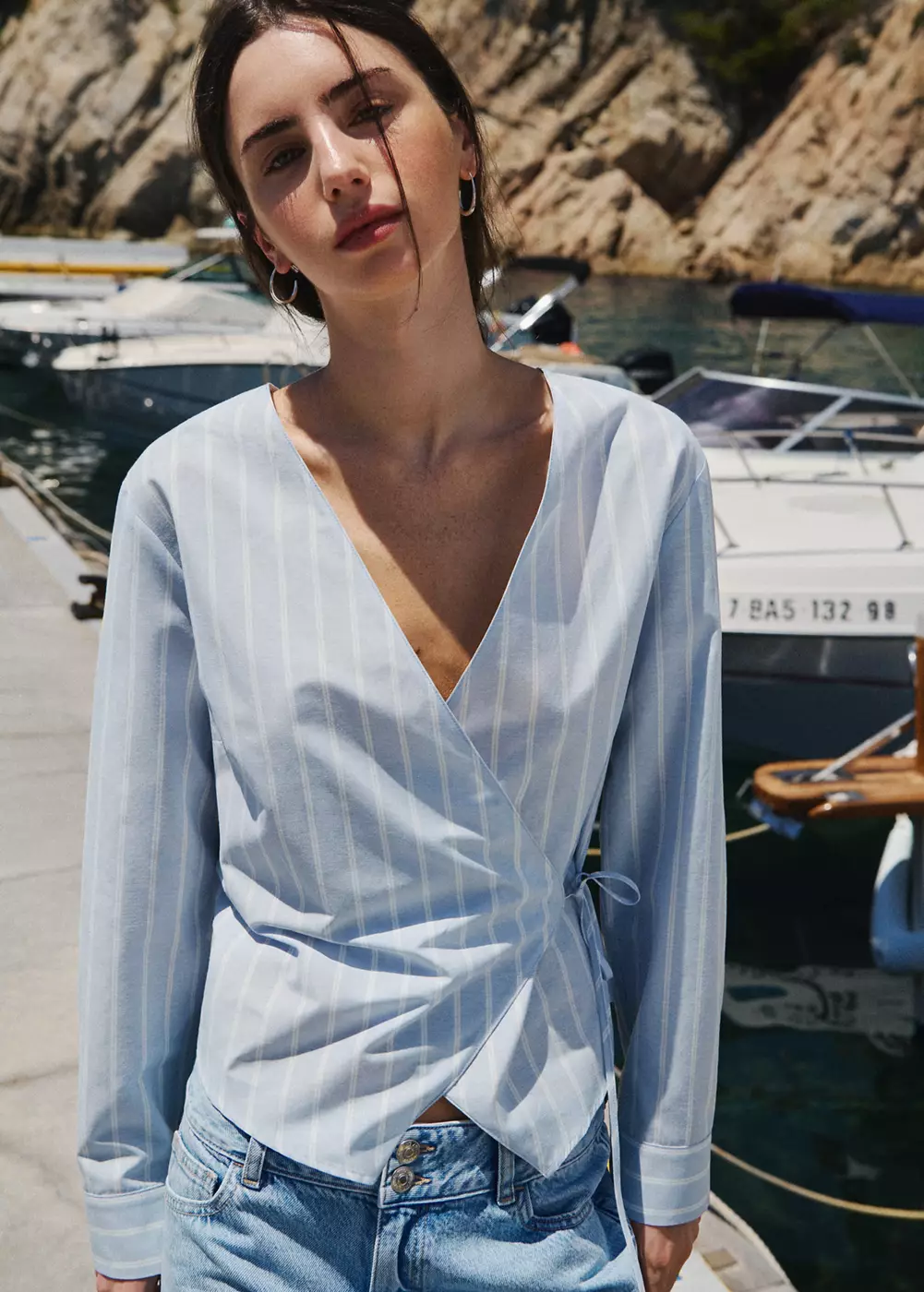 Chemise coton mélangé rayures, MANGO TEEN