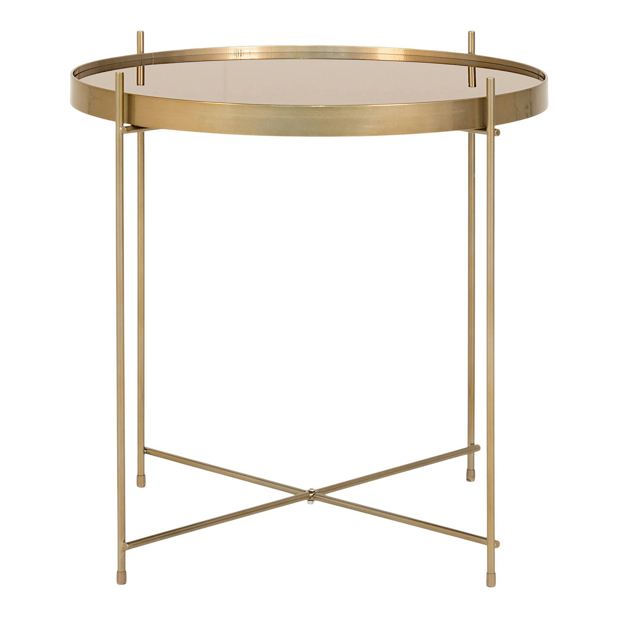 Table d'appoint ronde en métal et verree TULUM, PIER IMPORT