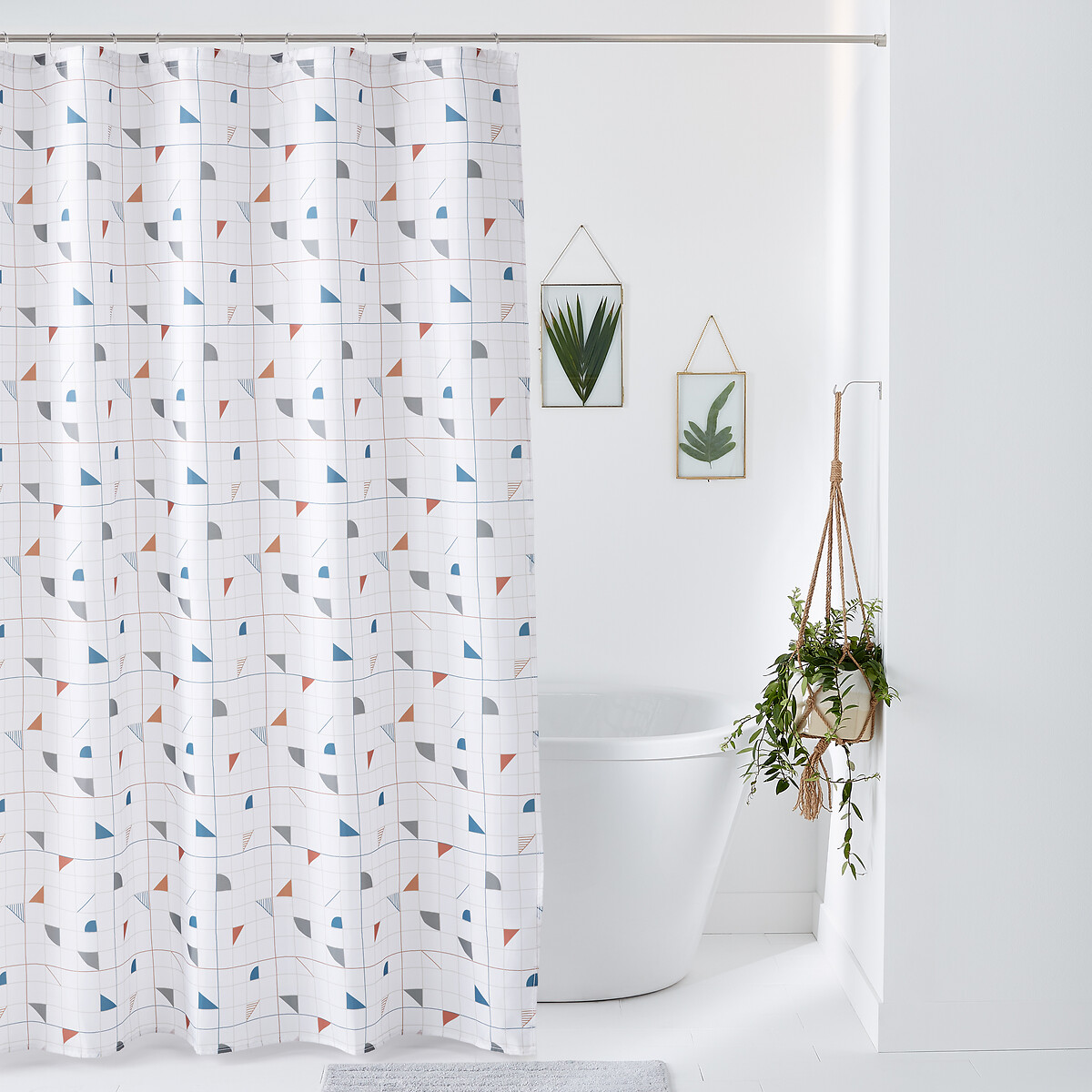 Product photograph of Belmont Patterned Shower Curtain from La Redoute UK