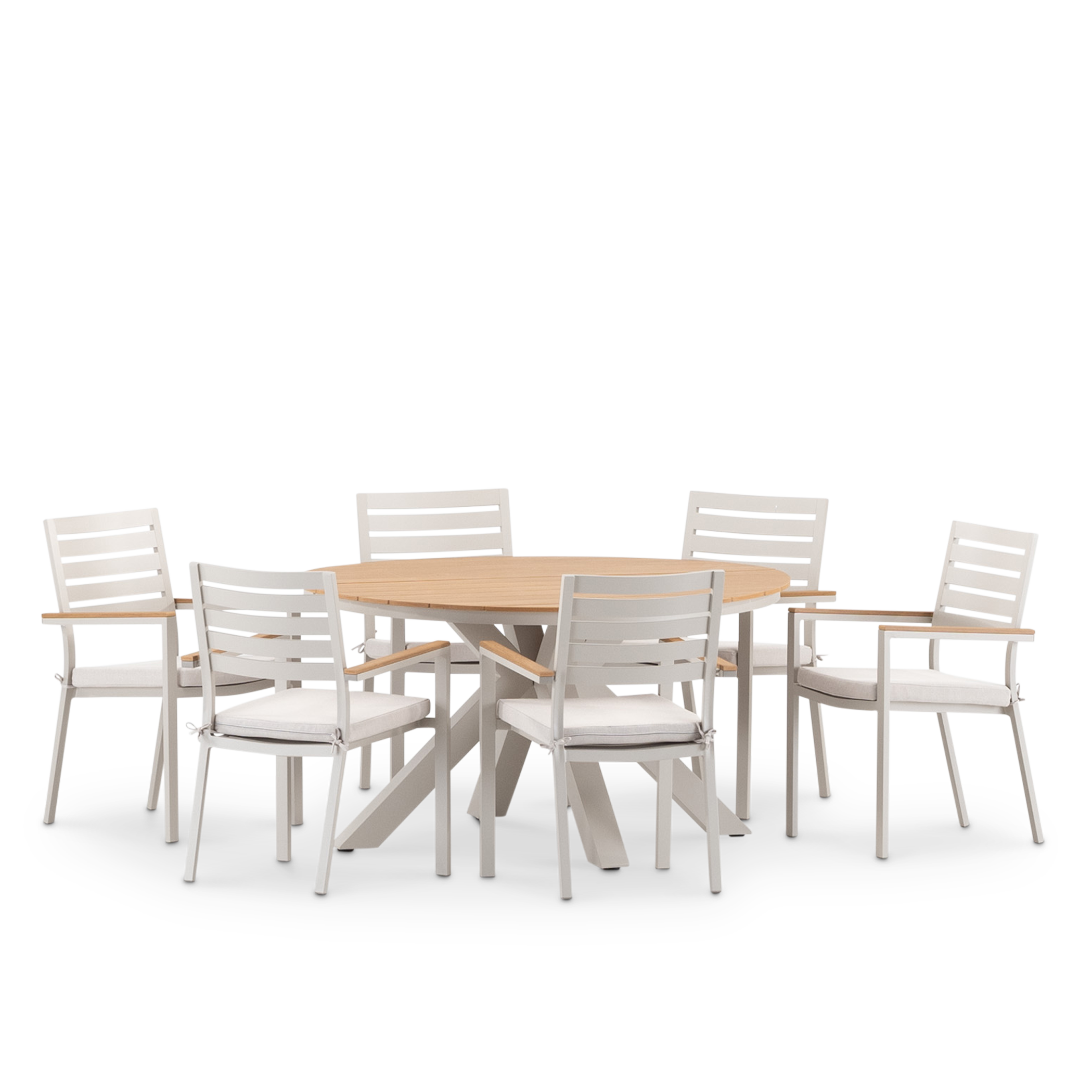 Salon de jardin, 6 chaises, OSAKA, DEFORA HOME