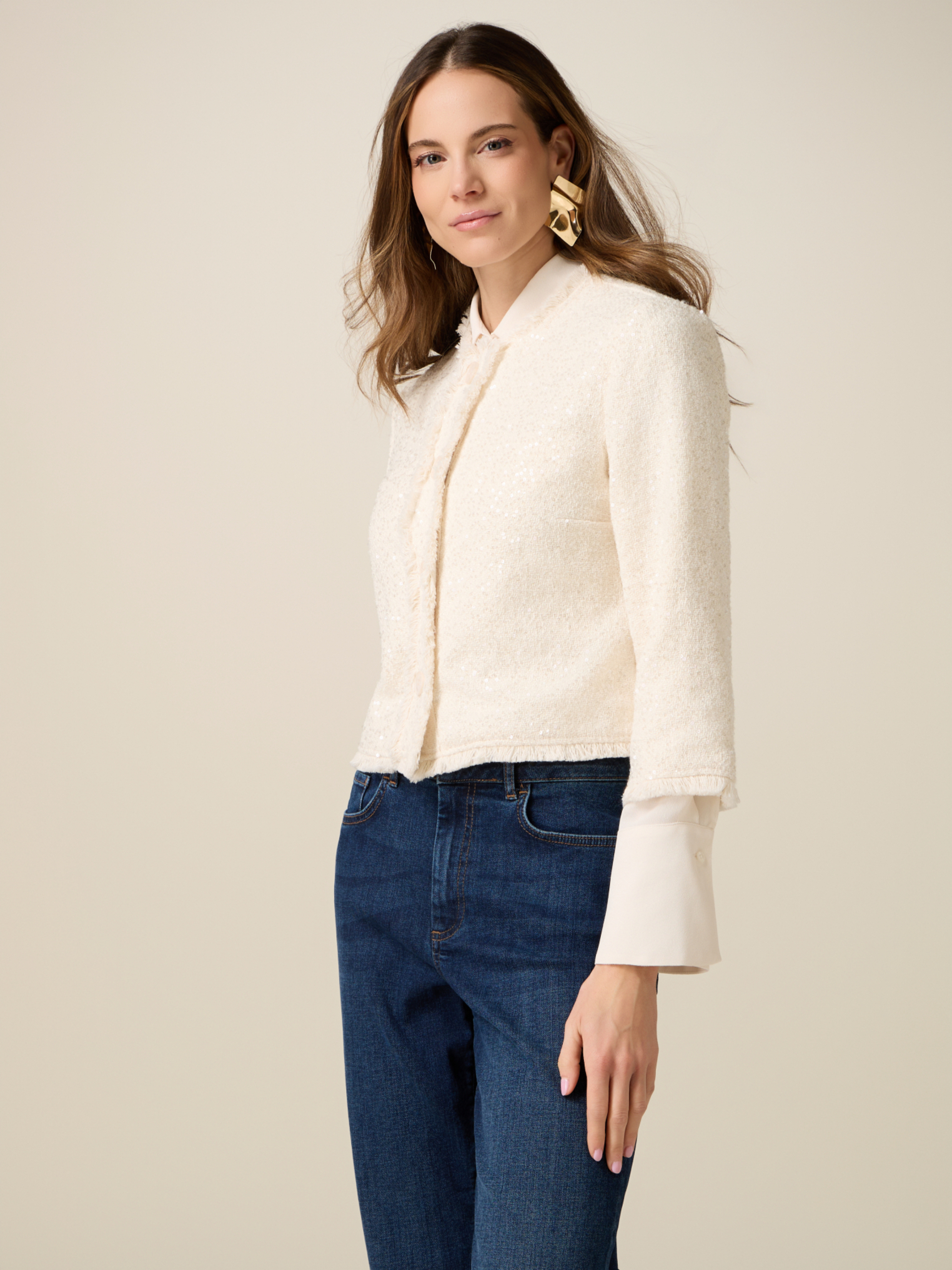 Veste courte à paillettes, OLTRE