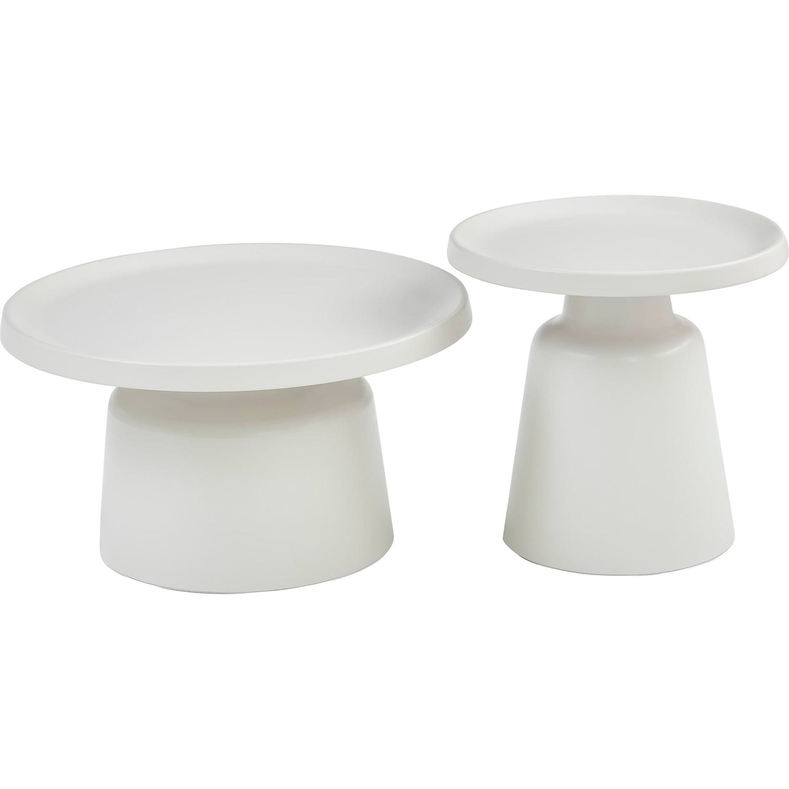 Lot de 2 tables basses rondes en métal BRIN, RECOLLECTION
