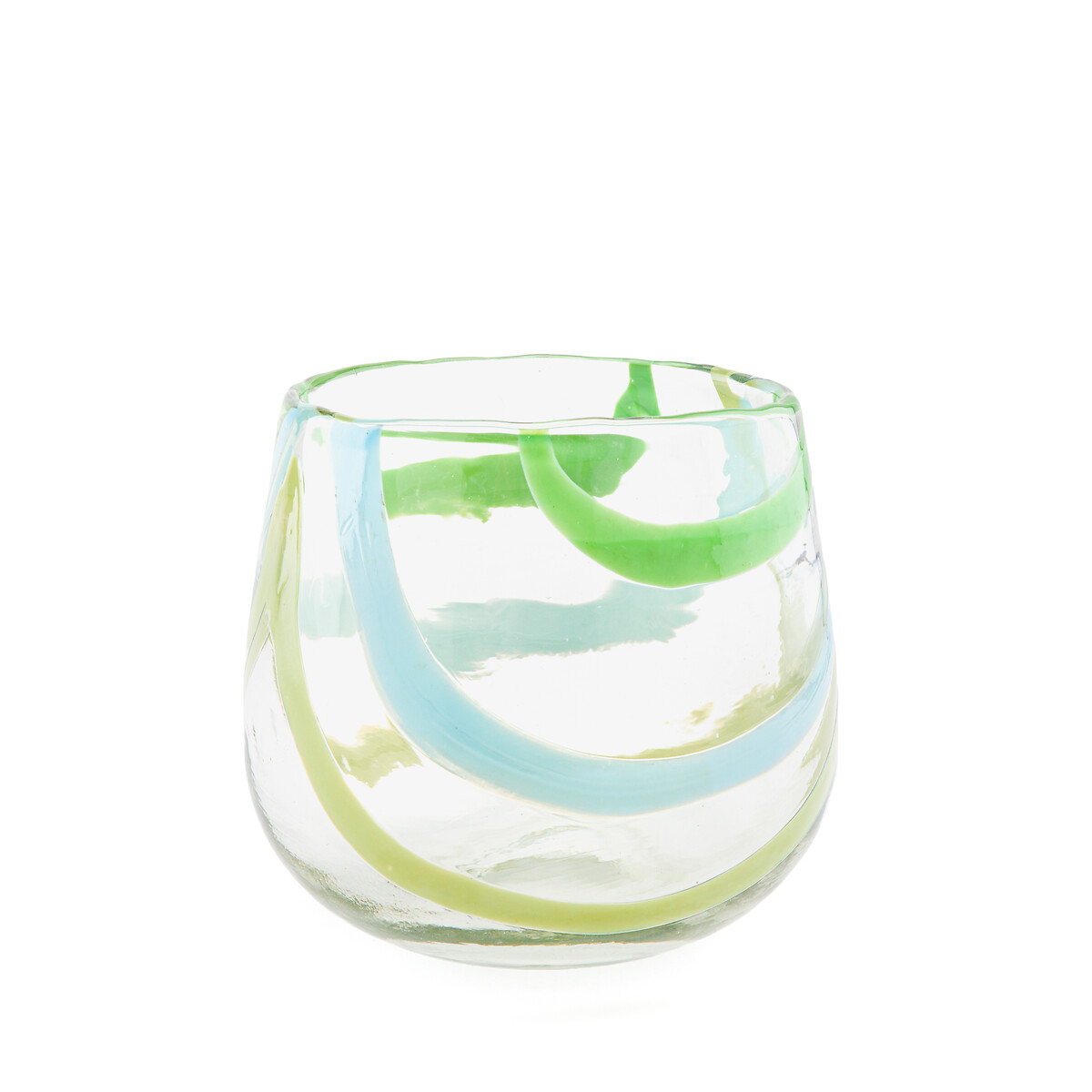 Spezita Patterned Transparent Glass Vase