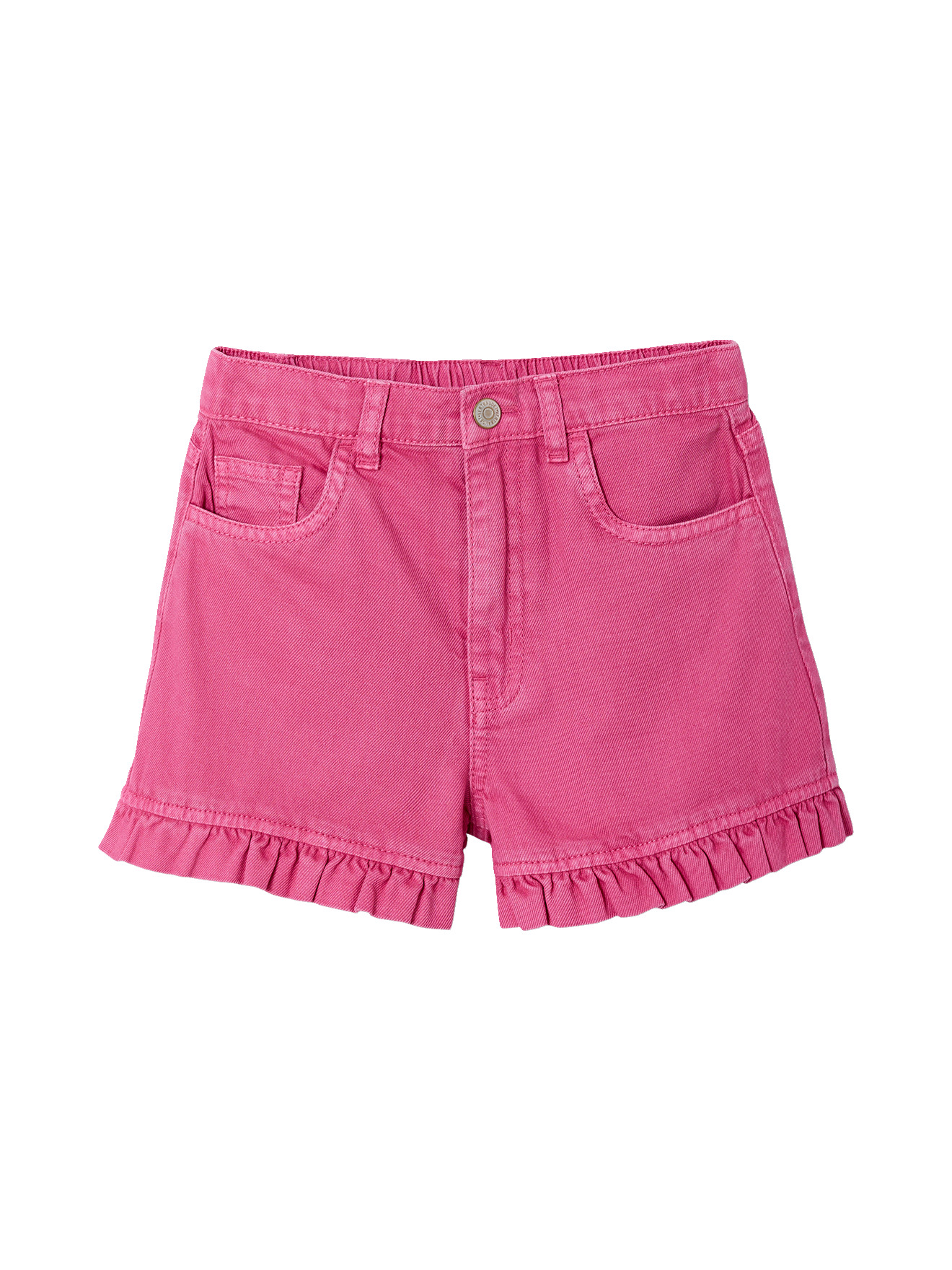 Short twill volant, VERTBAUDET