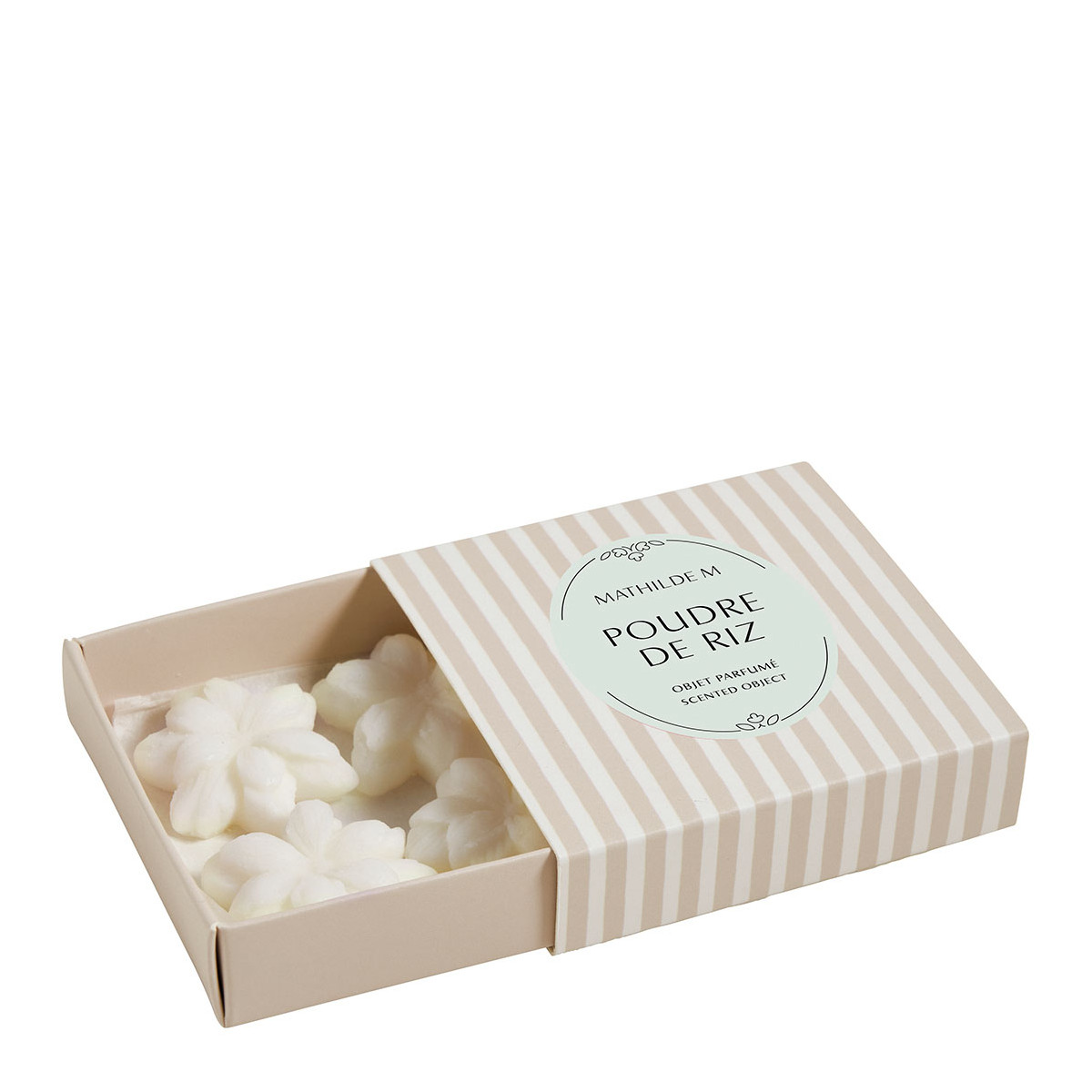 Coffret de 4 décors fondants en cire parfumée - POUDRE DE RIZ, MATHILDE M