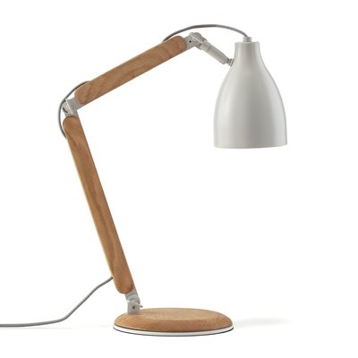 Venatti Oak and Metal Articulated Table Lamp AM.PM