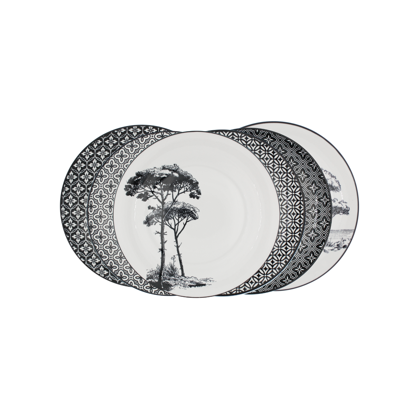 Lot de 6 petites assiettes, VILLA LES PINS, ARTIME