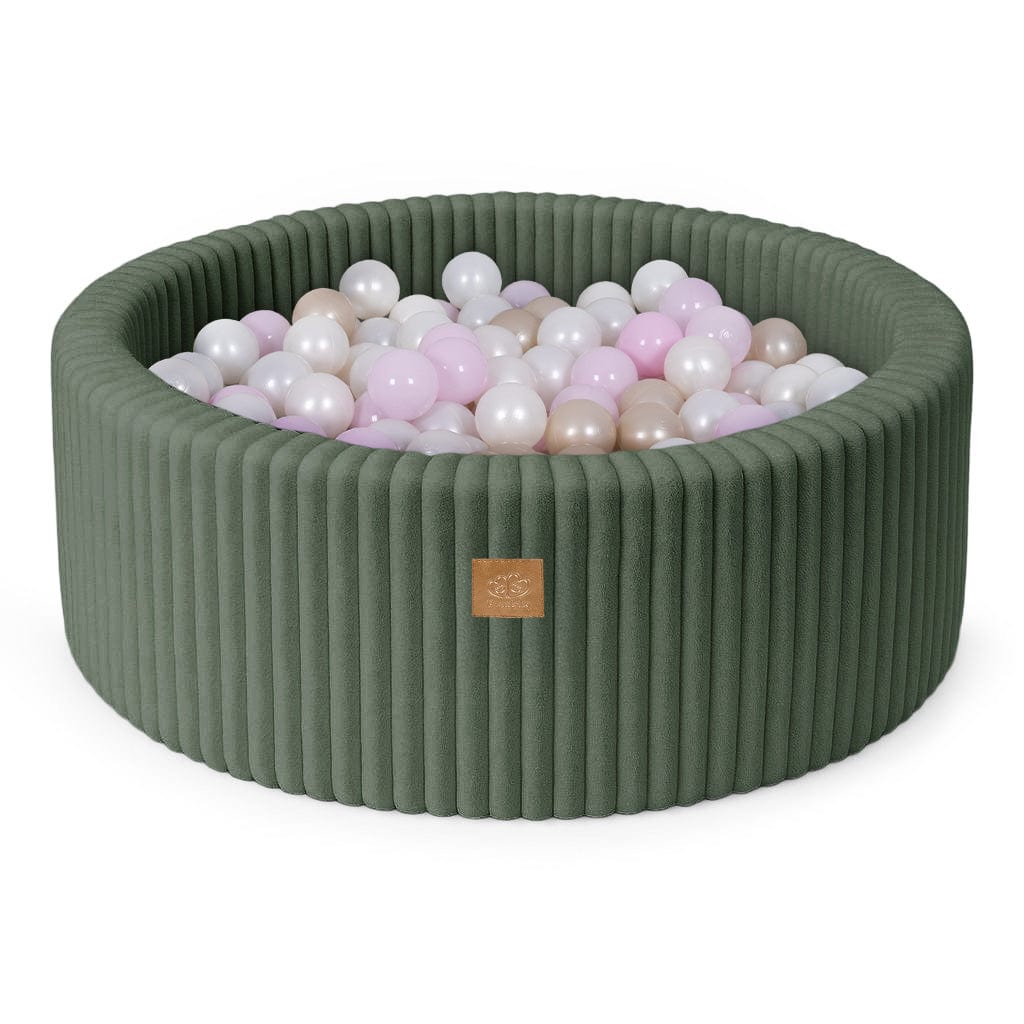 Piscine balles bébé velours côtelé 200 balles, MEOW BABY