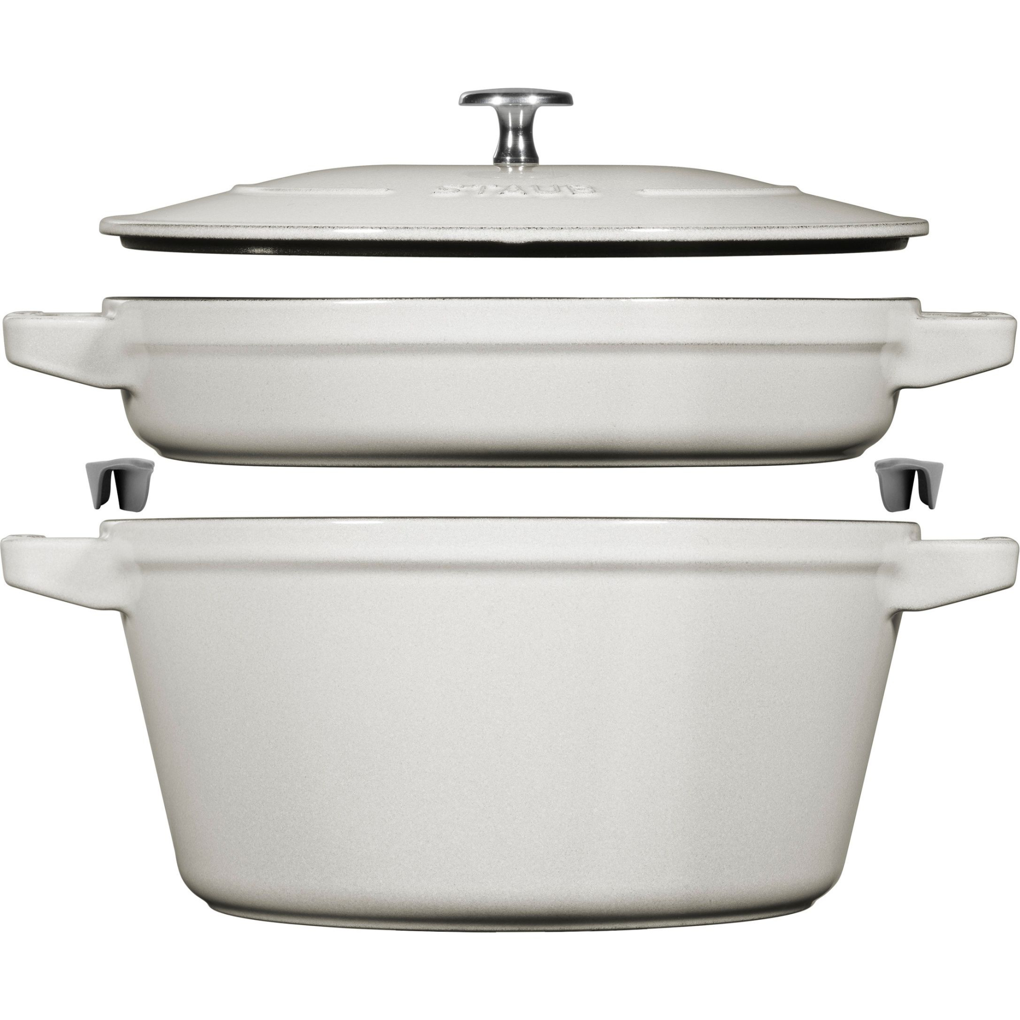 2-pcs, Set empilable, Truffe blanche, STAUB