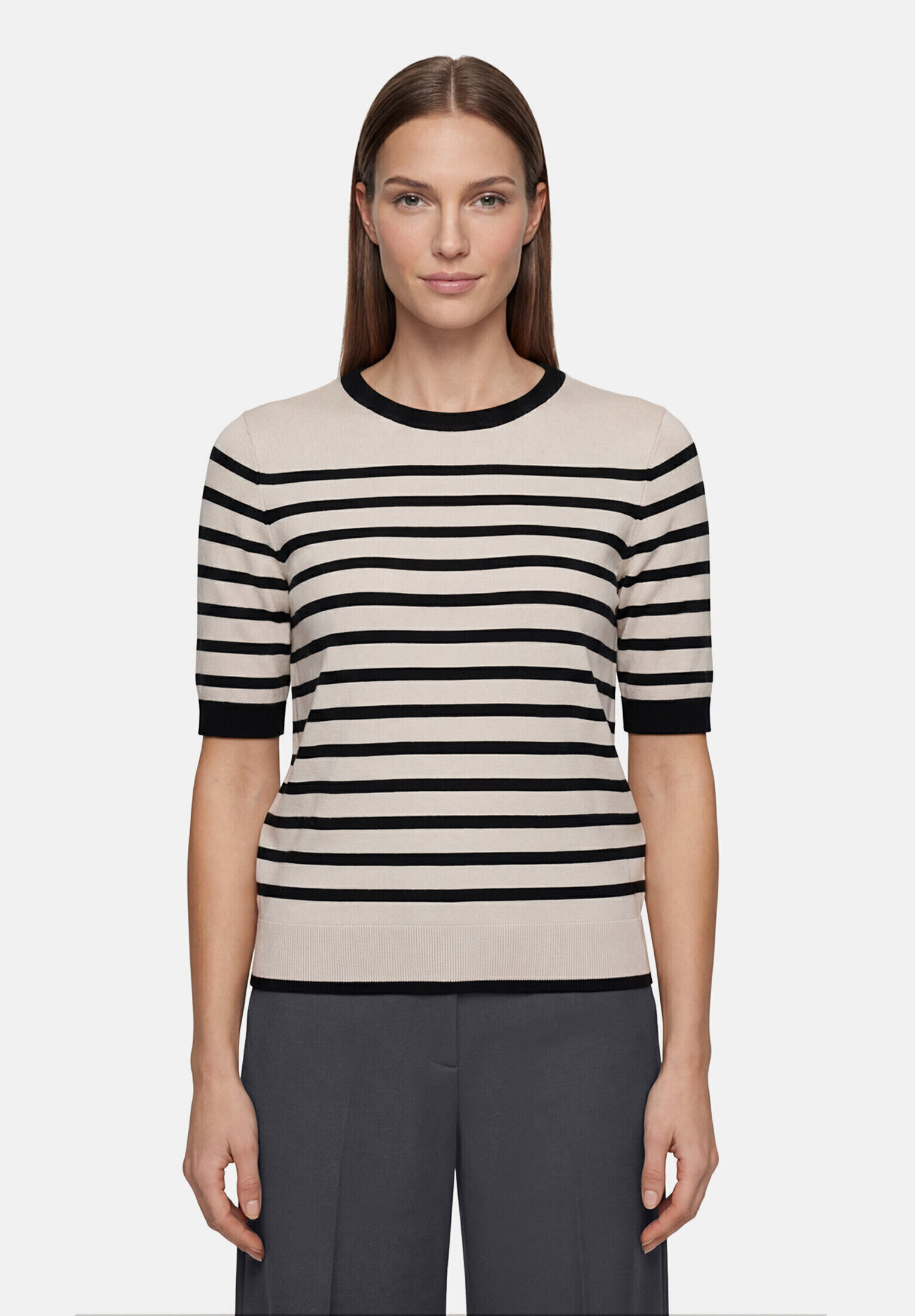 Pull-over en fine maille manches courtes, BETTY BARCLAY