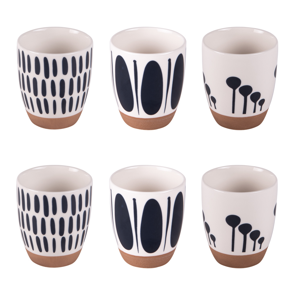 Coffret de 6 gobelets Mikonos bleu 10 cl - MIKONOS, TABLE PASSION