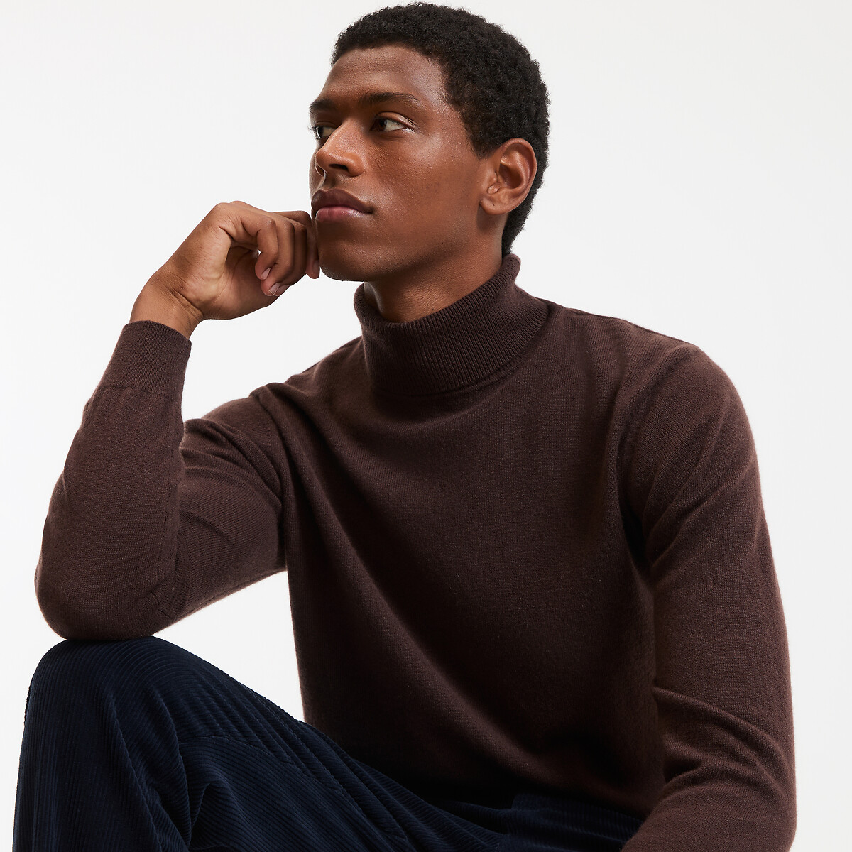Pull col roulé en cachemire, made in Europe