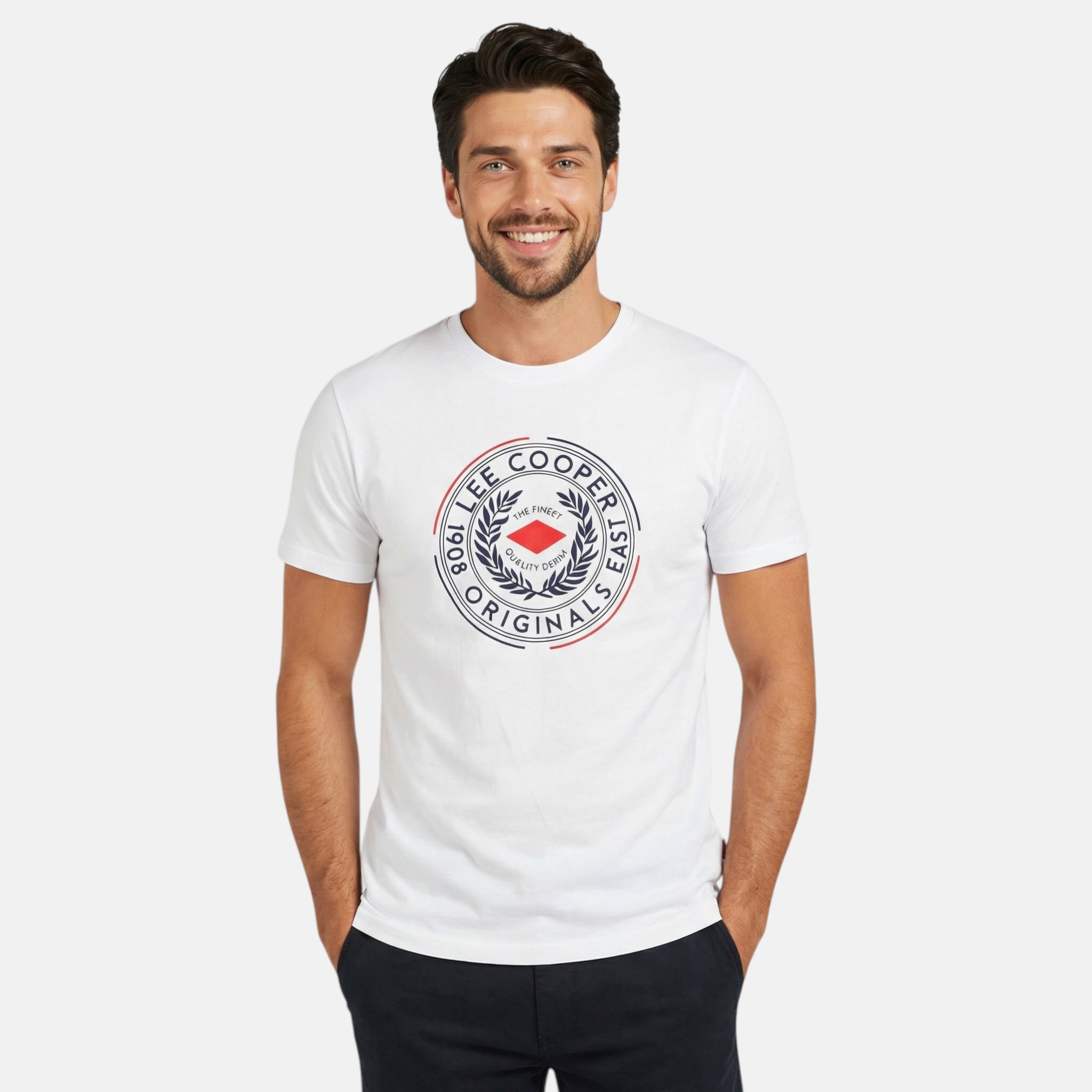 T-shirt manches courtes imprimé, col rond, LEE COOPER
