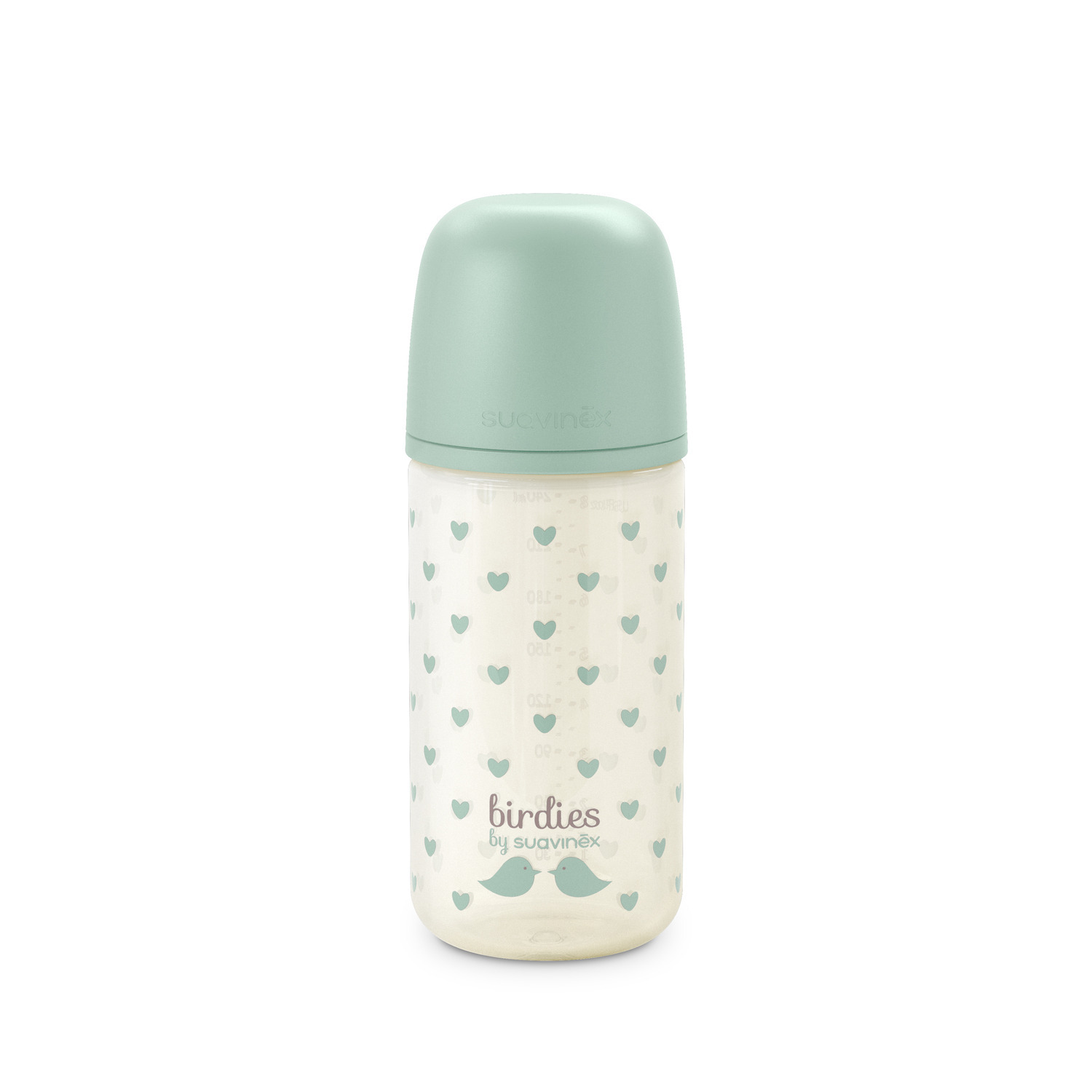 Biberon en verre avec tétine SX Pro 240 ml débit M BONHOMIA, SUAVINEX