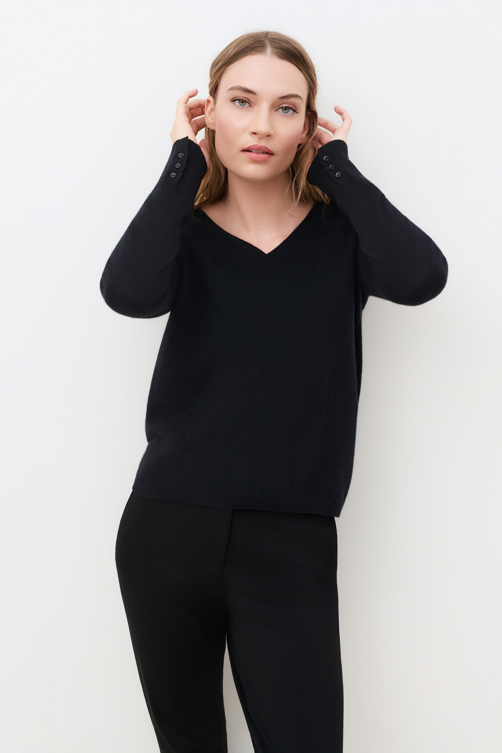 Pull droit col v cachemire MVICKIE, CAROLL