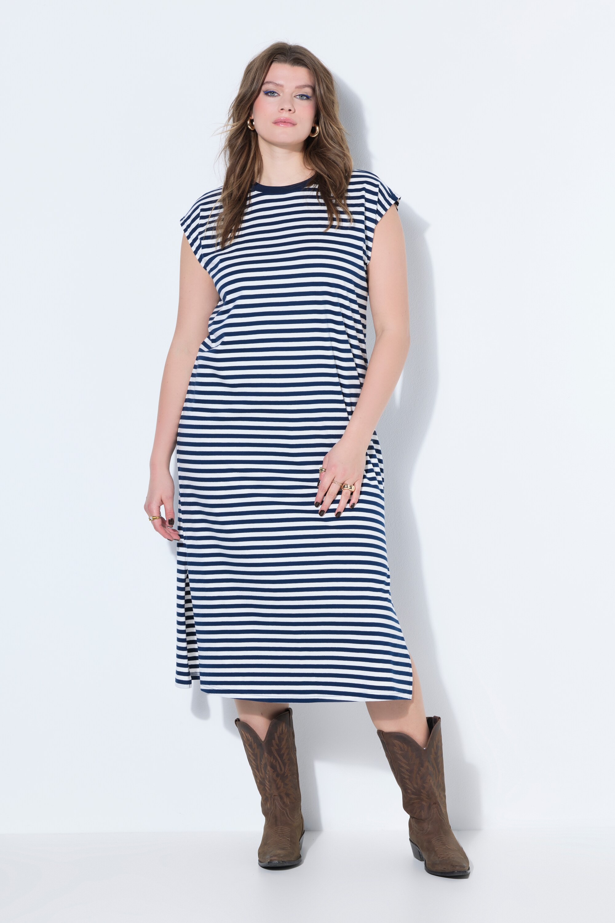 Robe en jersey, oversized, rayures, col rond, STUDIO UNTOLD