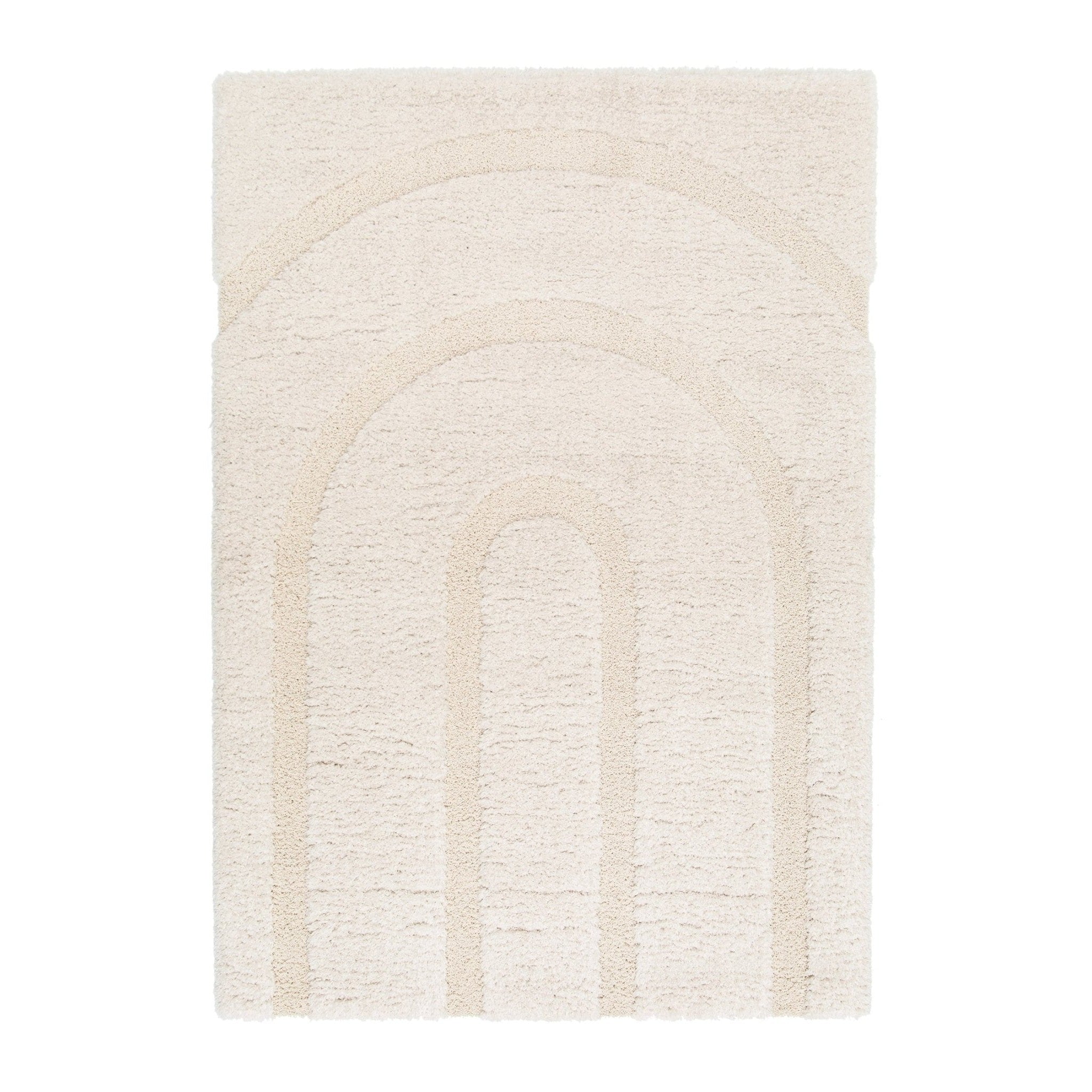 Tapis shaggy épais en polyester recyclé avec relief ARCADIA, AFK LIVING