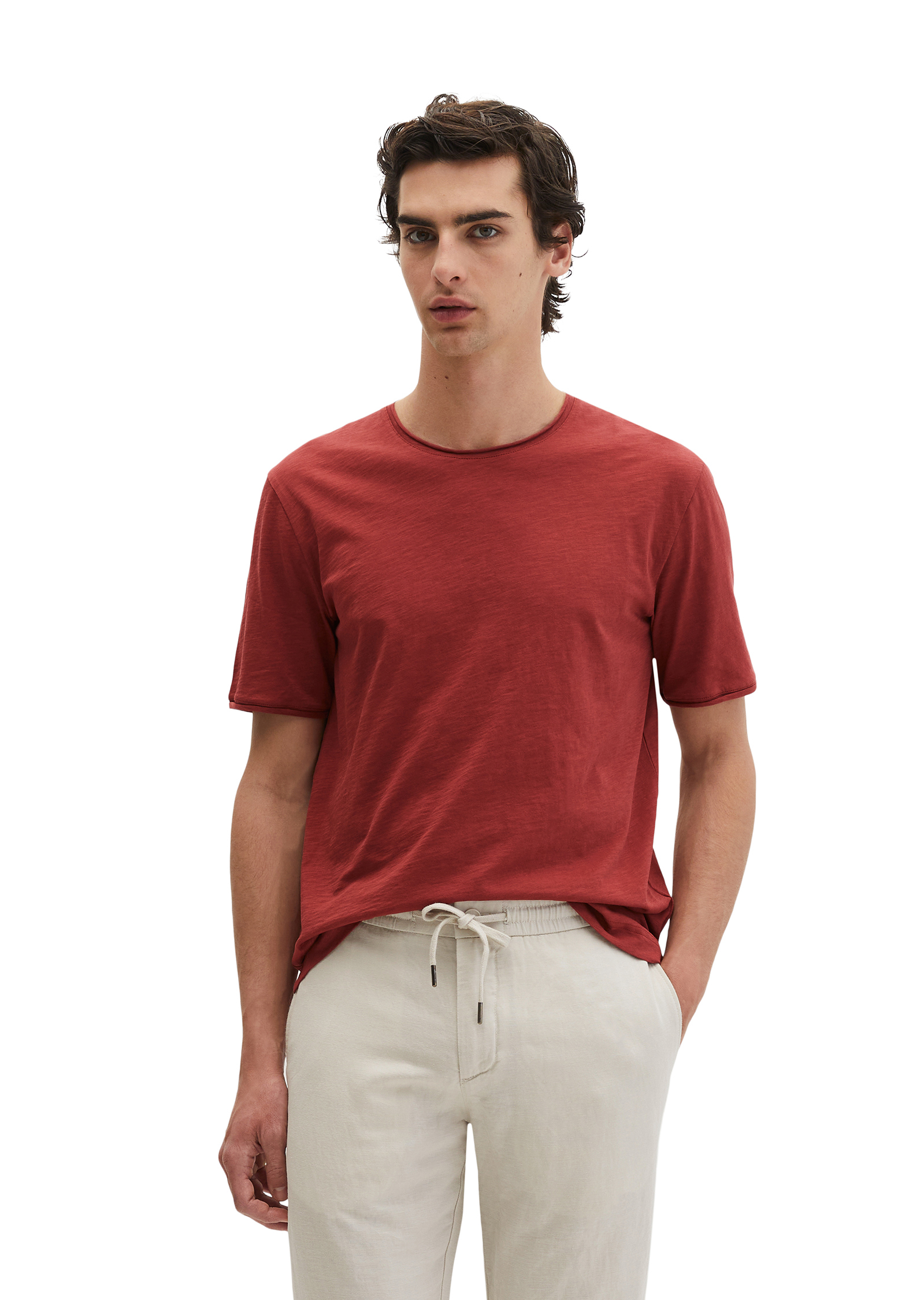 T-shirt regular en jersey slub doux, MARC O'POLO