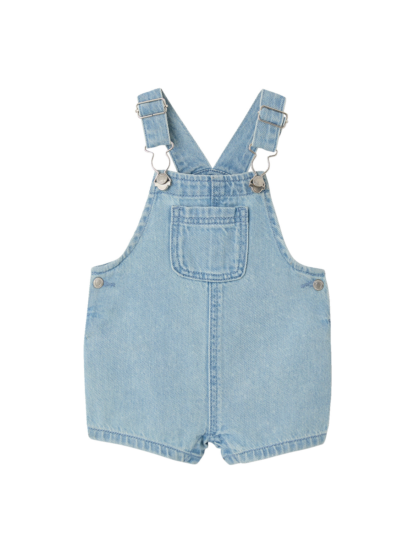 Salopette courte denim, VERTBAUDET