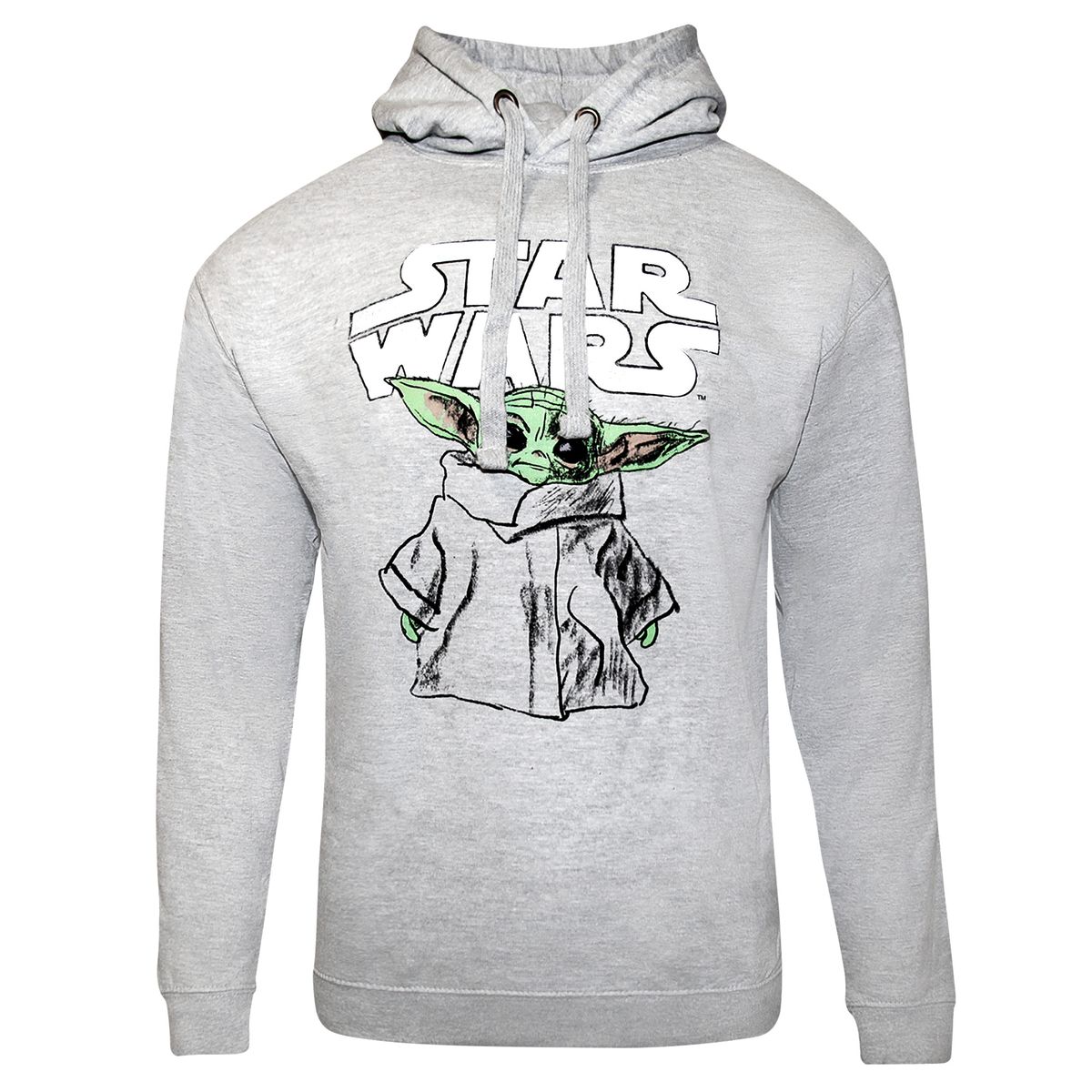 sweat homme a capuche avec motif monochrome - star wars blanc