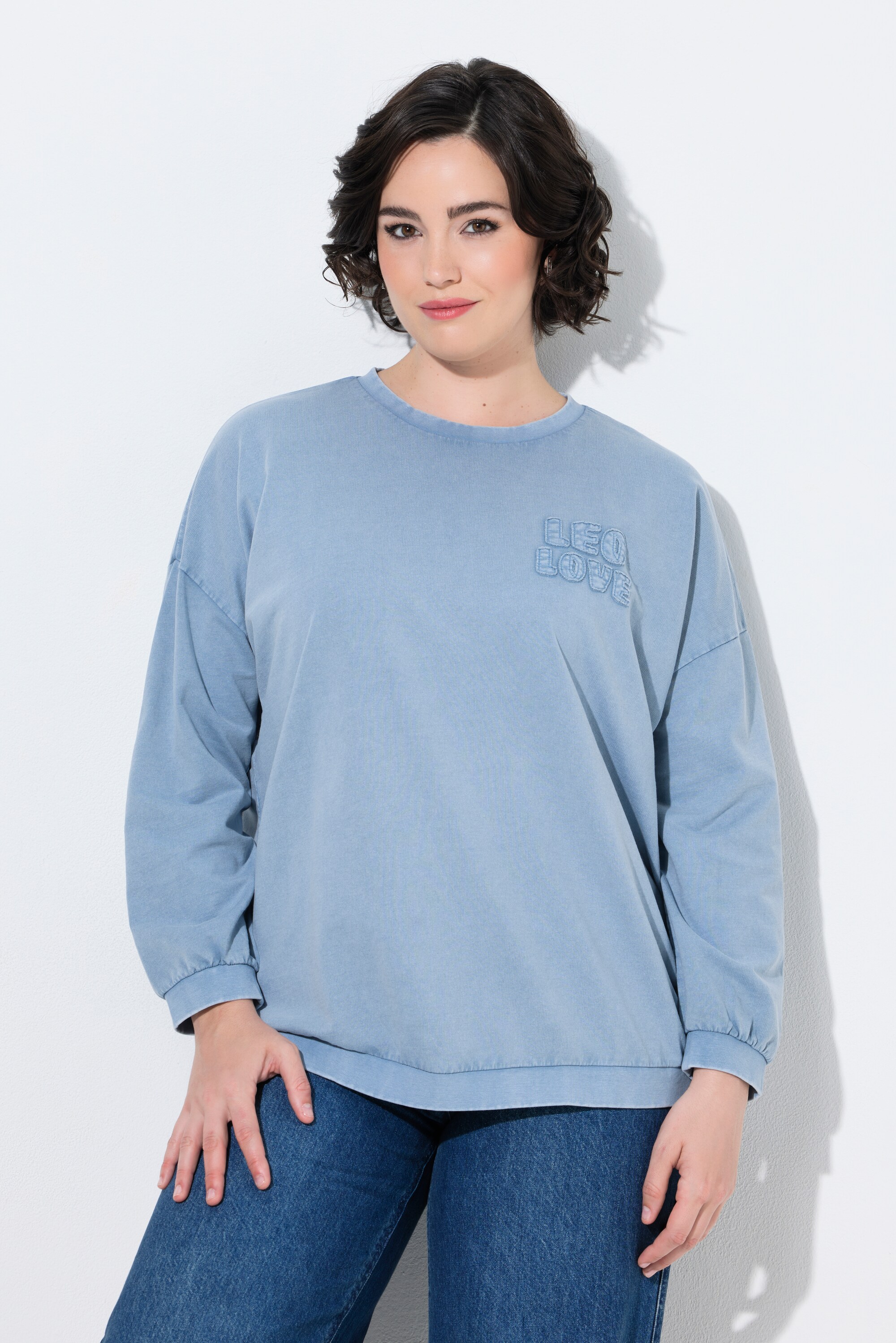 Sweat-shirt message Leo Love, coupe oversize, ULLA POPKEN