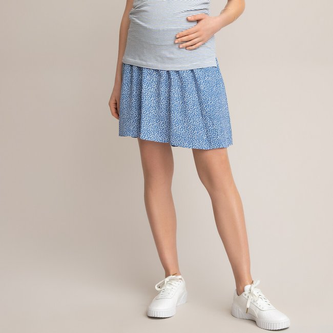Maternity Mini Skirt in Polka Dot Print polka dot print LA REDOUTE COLLECTIONS
