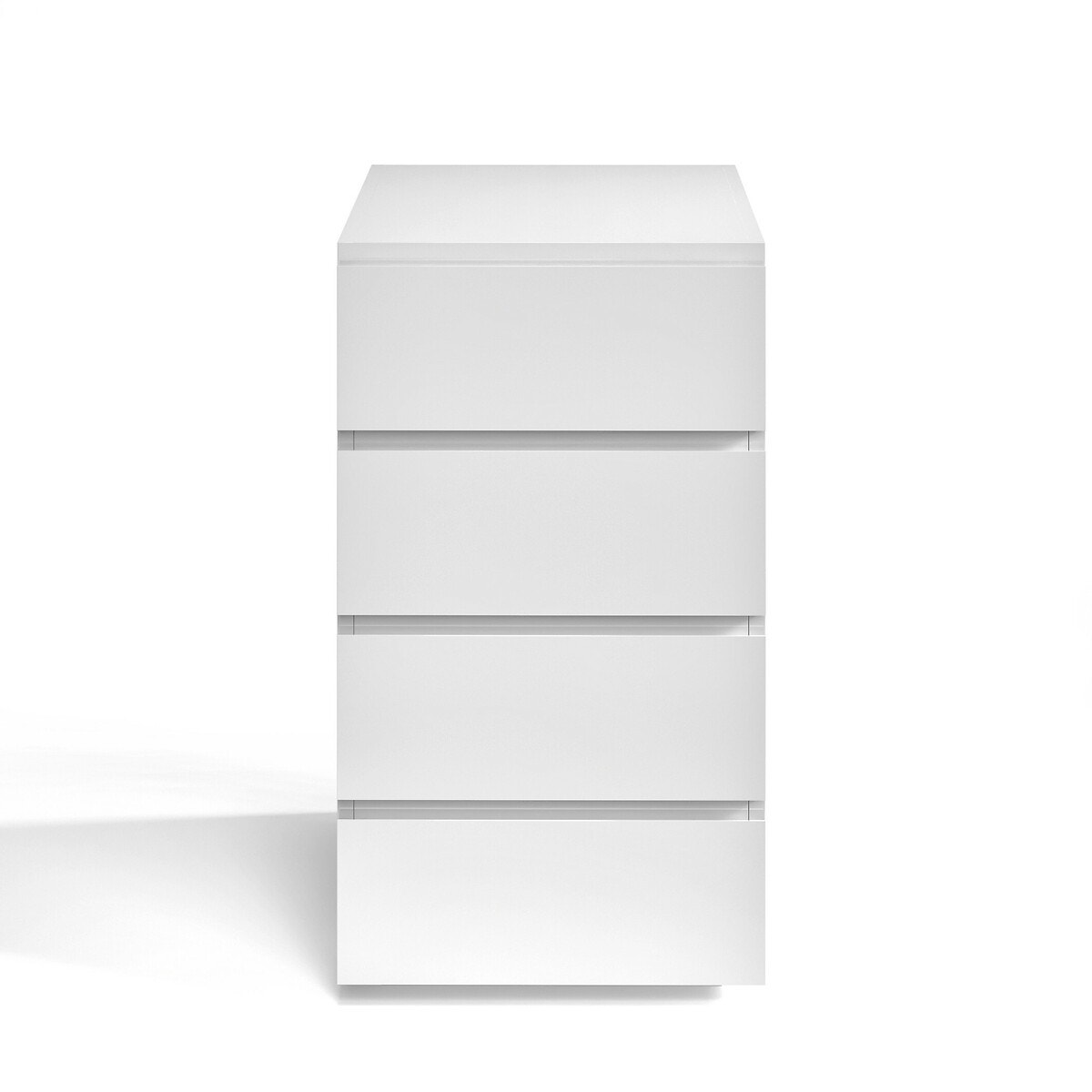Caisson de bureau contemporain 4 tiroirs blanc Pontino