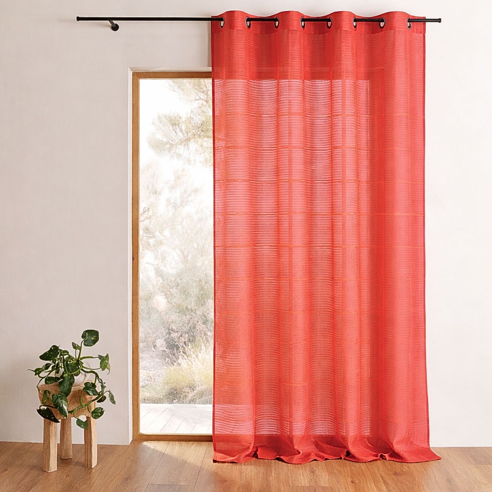 Voilage organza à rayures horizontales, HOME MAISON