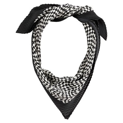 Recycled Diamond Shaped Scarf in Checkerboard Print LA REDOUTE COLLECTIONS