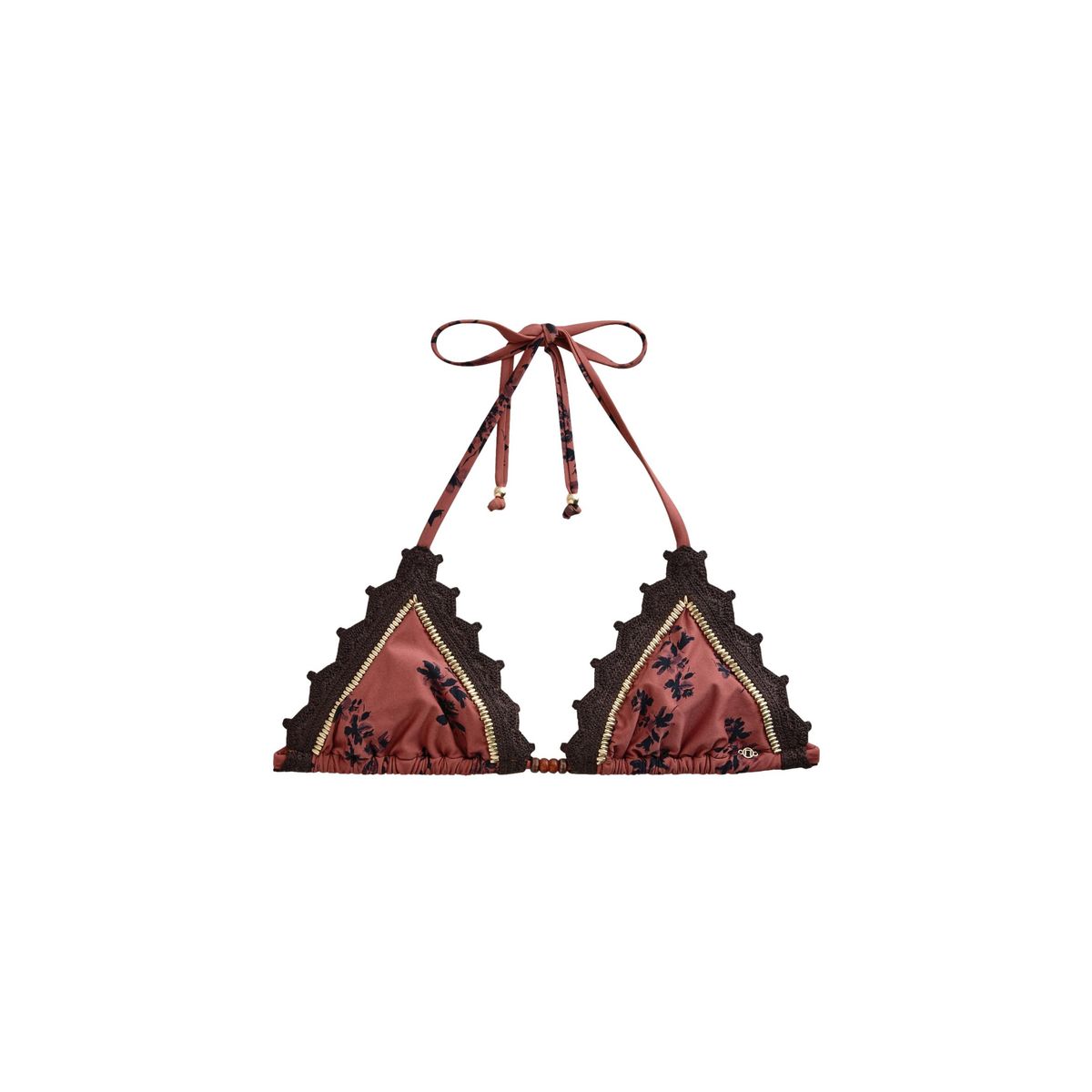 Haut de bikini triangle en crochet à perles, NEXT