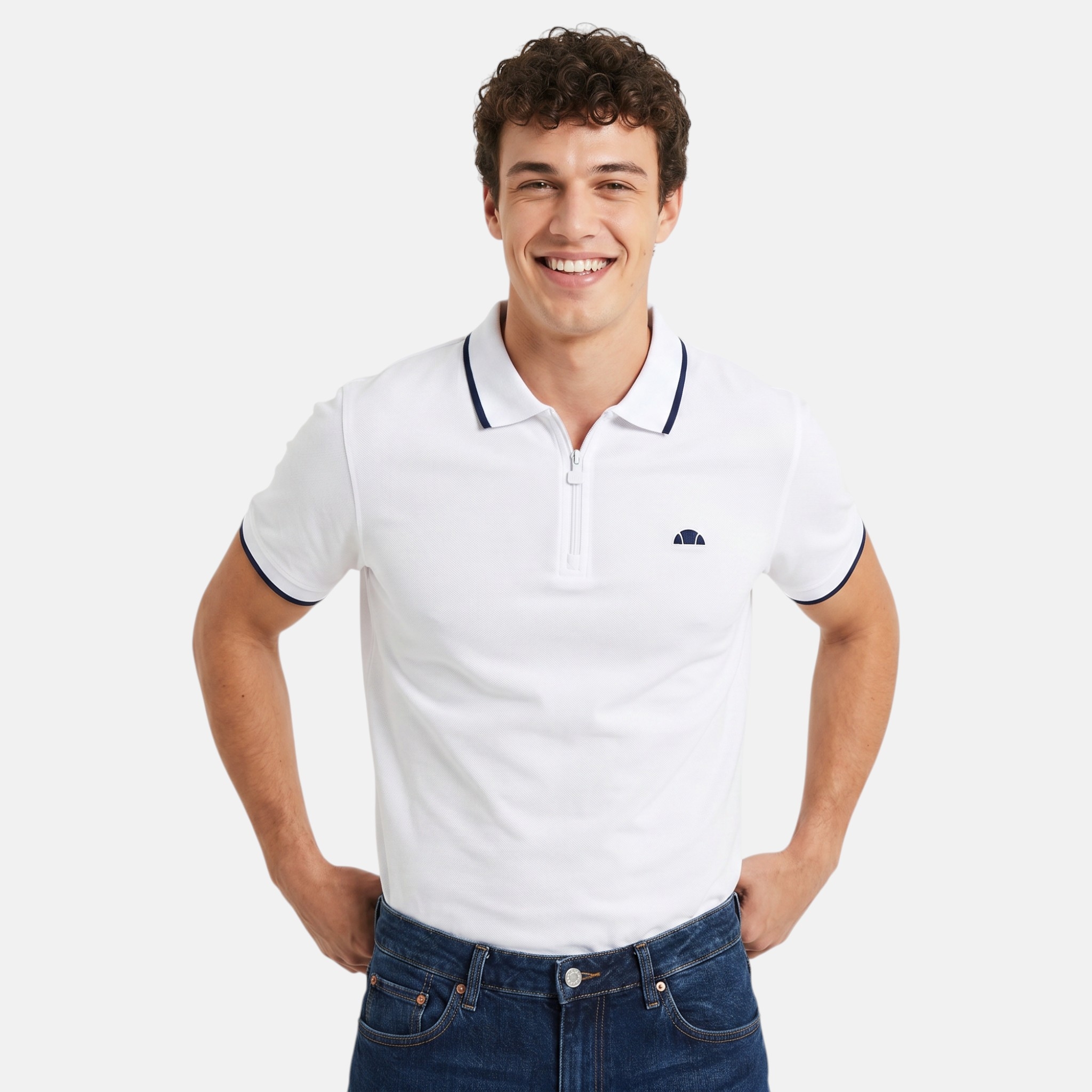Polo manches courtes, col polo et patte boutonnée KIRT, ELLESSE